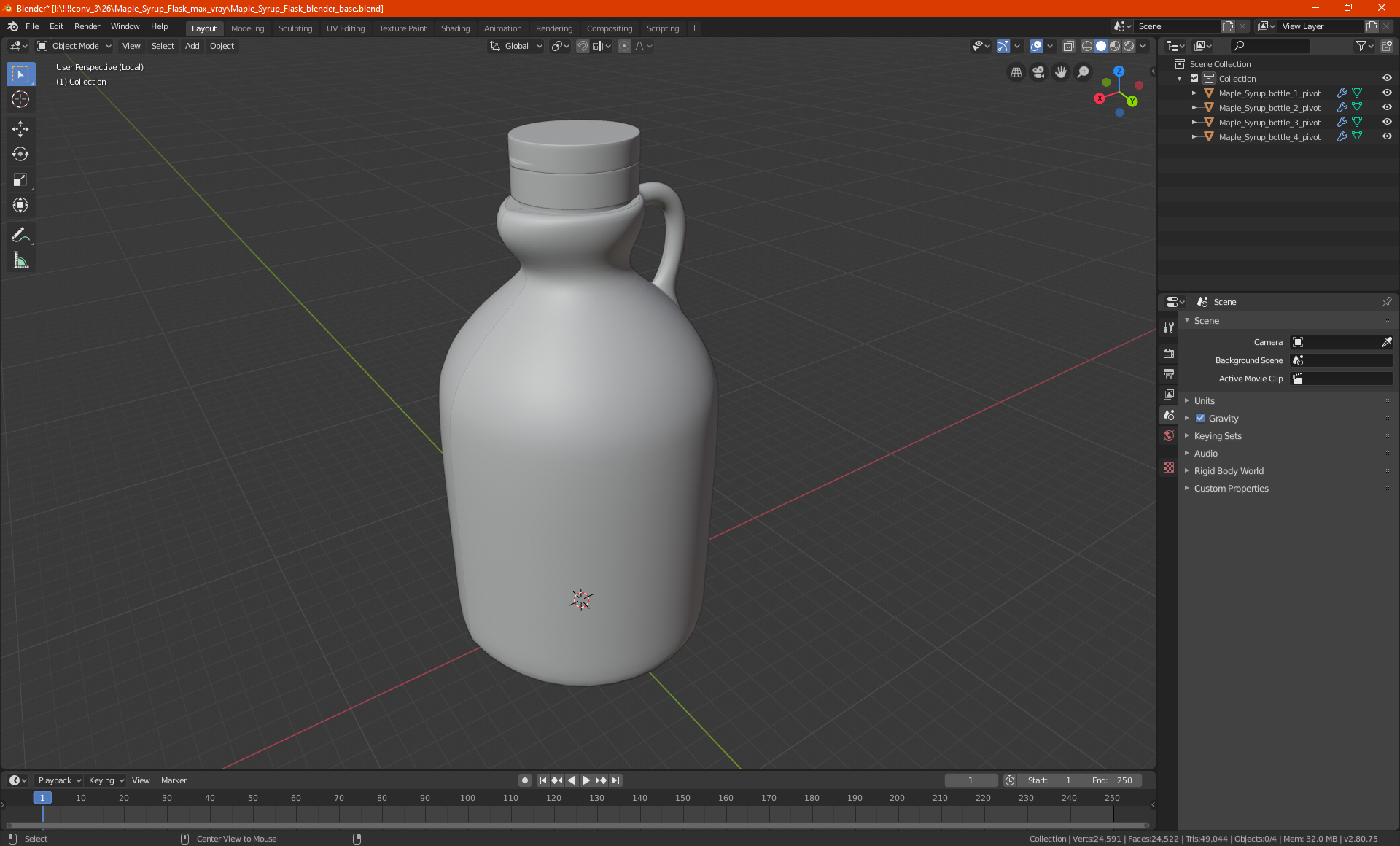 Maple Syrup Flask 3D