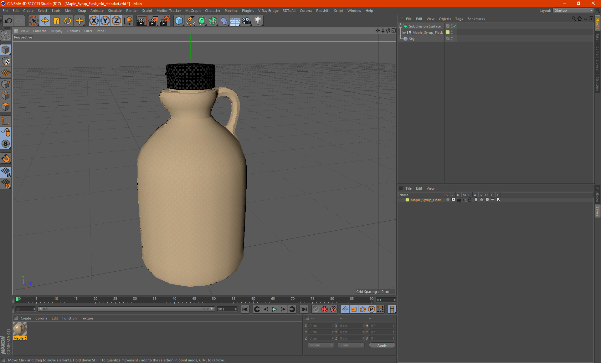 Maple Syrup Flask 3D