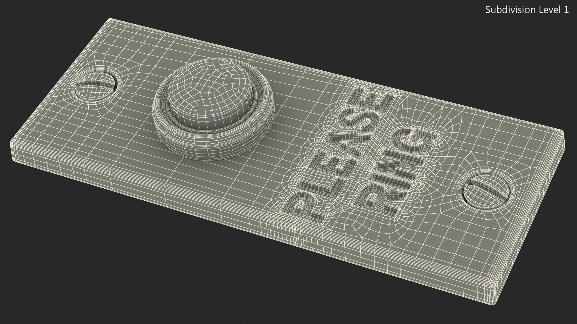 3D model Classic Rectangular Doorbell Button