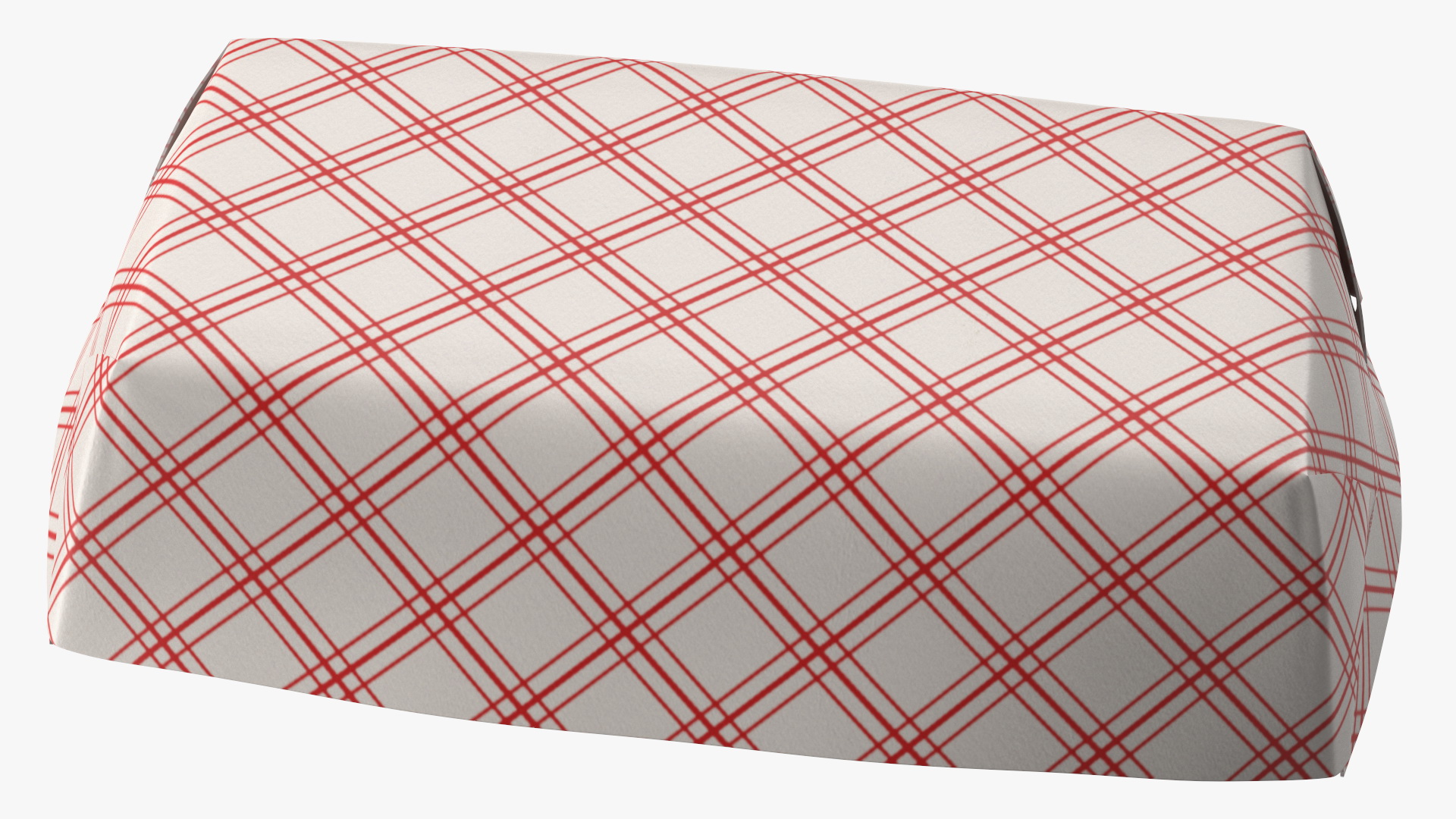 Paper Food Boat Red Checker 3D