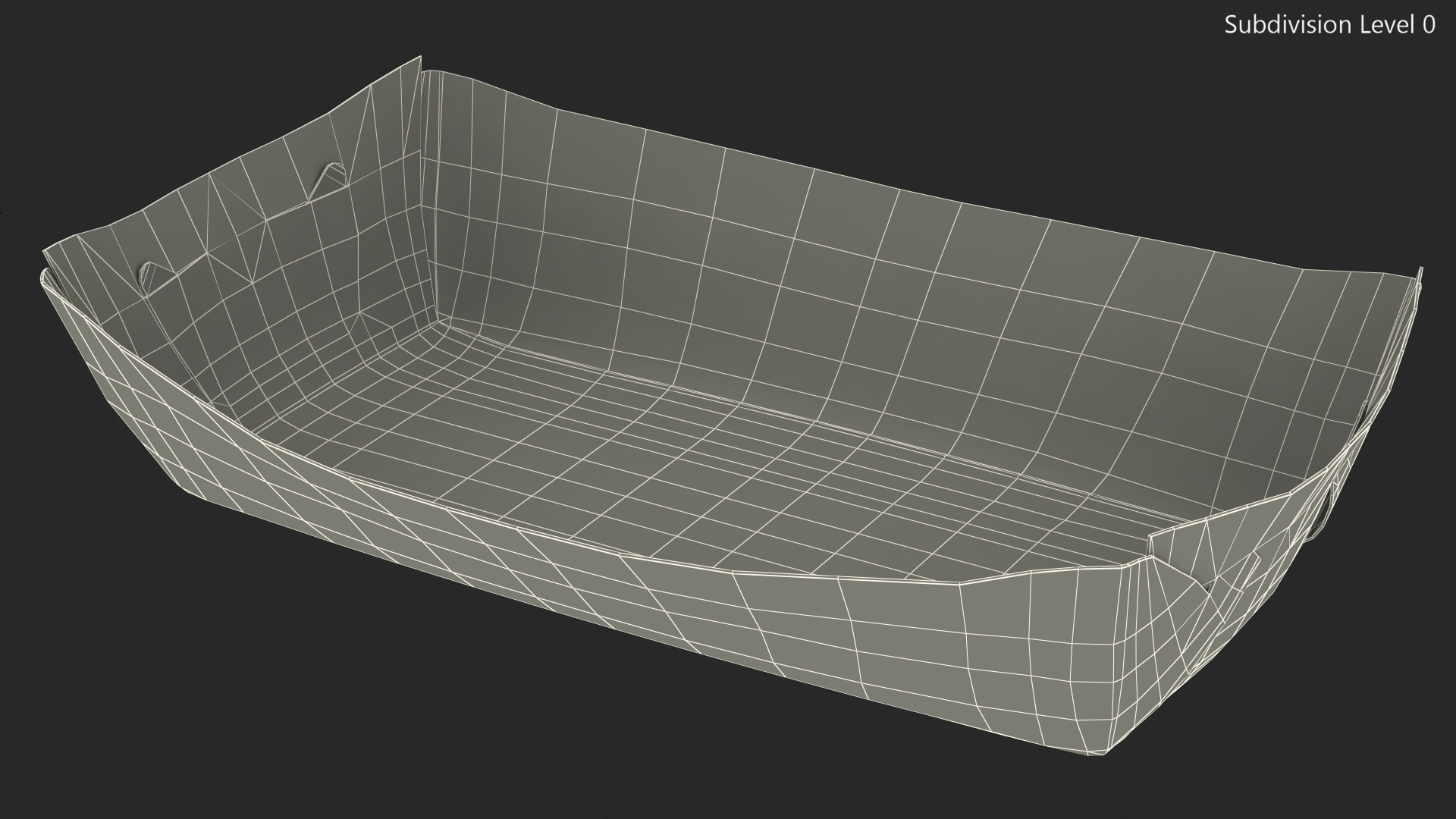Paper Food Boat Red Checker 3D