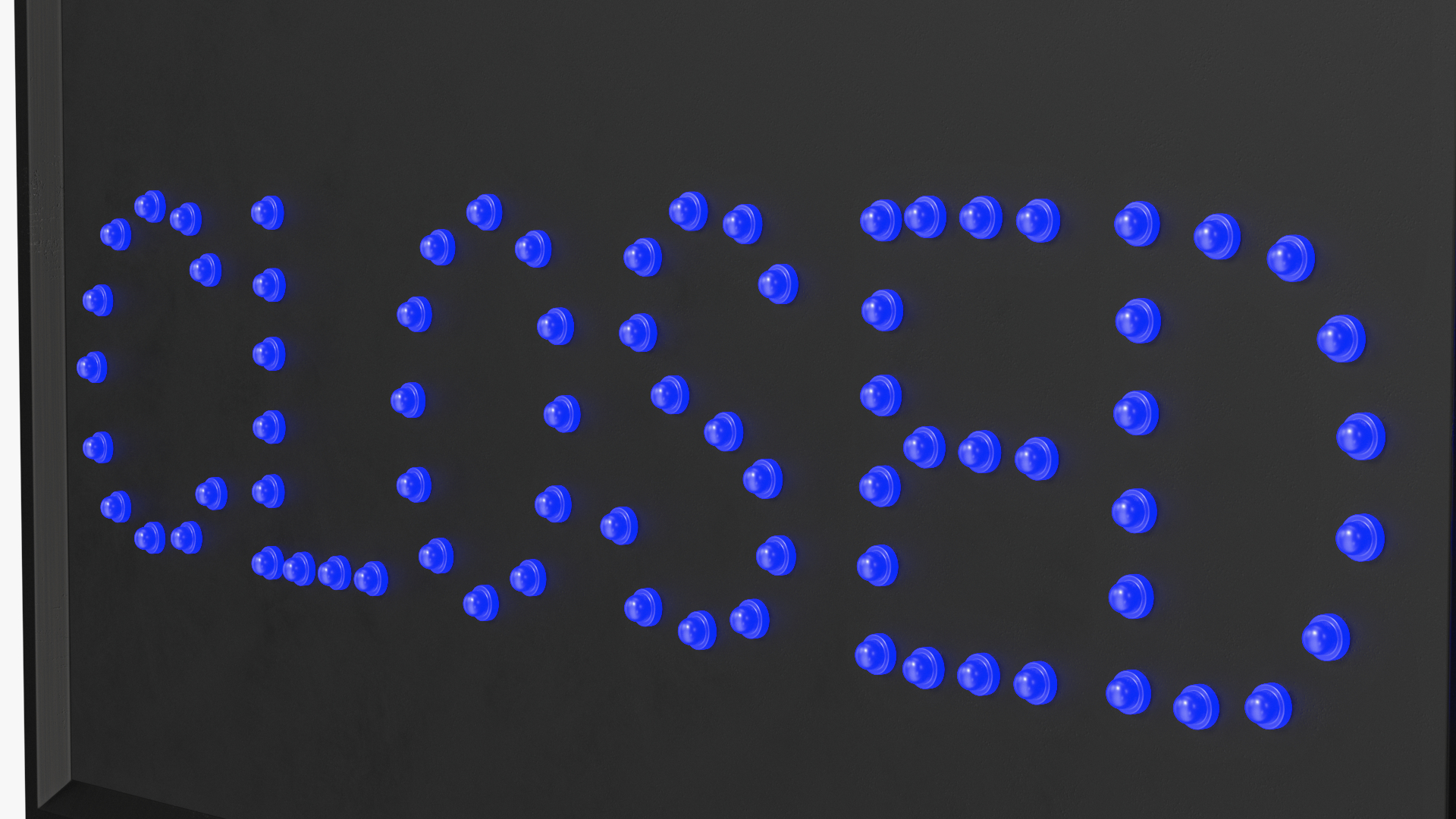 3D Classic Blue LED Sign Closed ON