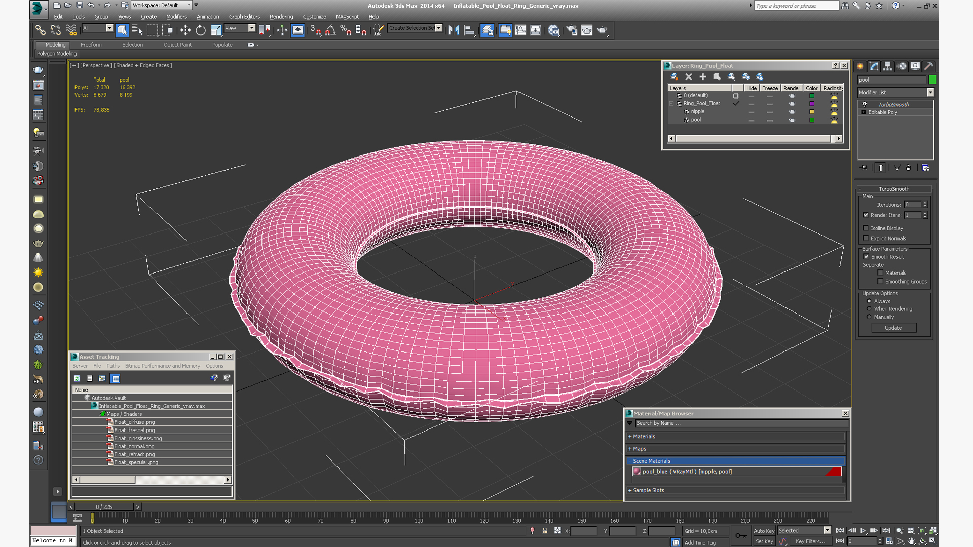 Inflatable Pool Float Ring Generic 3D model
