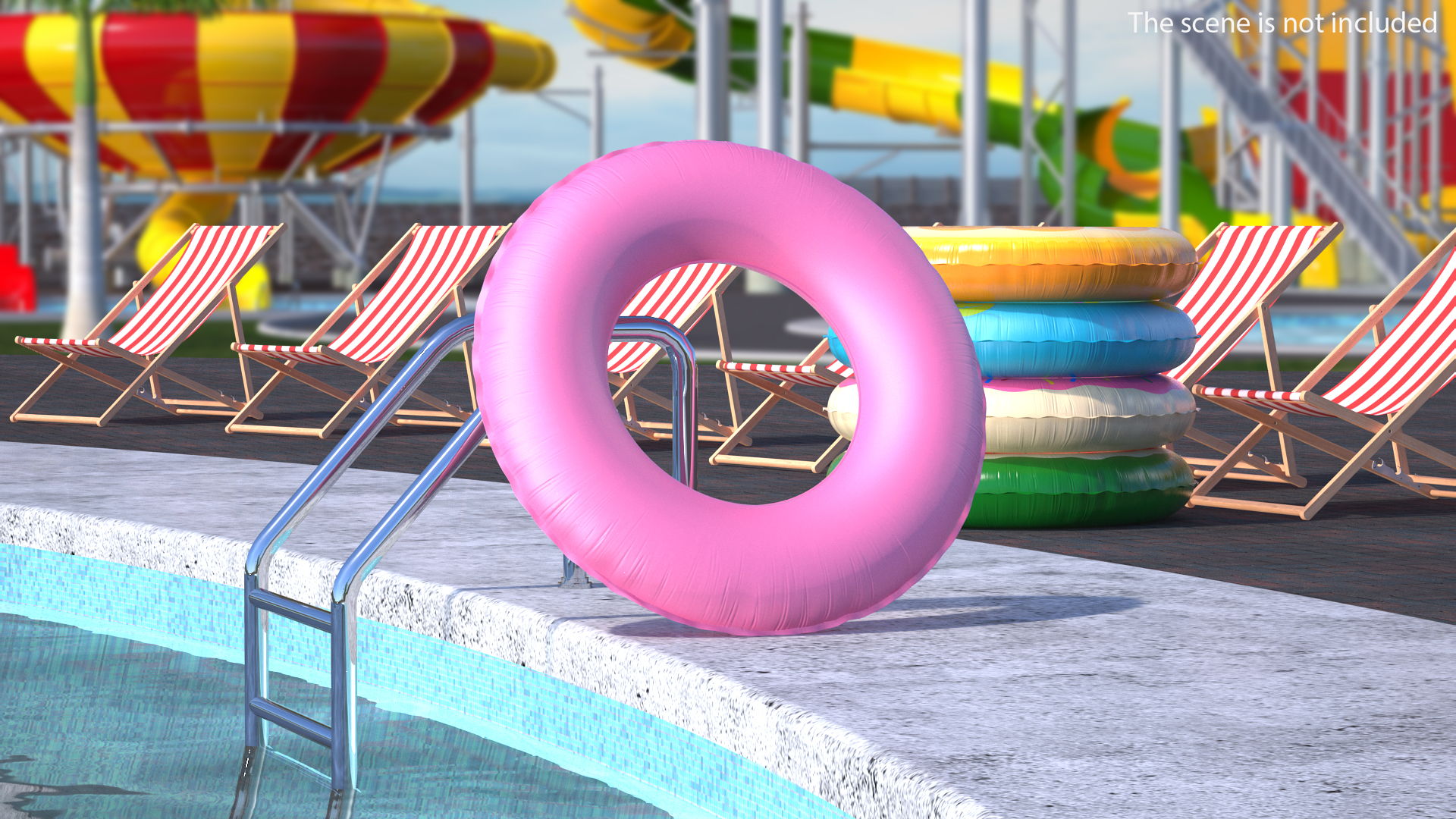 Inflatable Pool Float Ring Generic 3D model