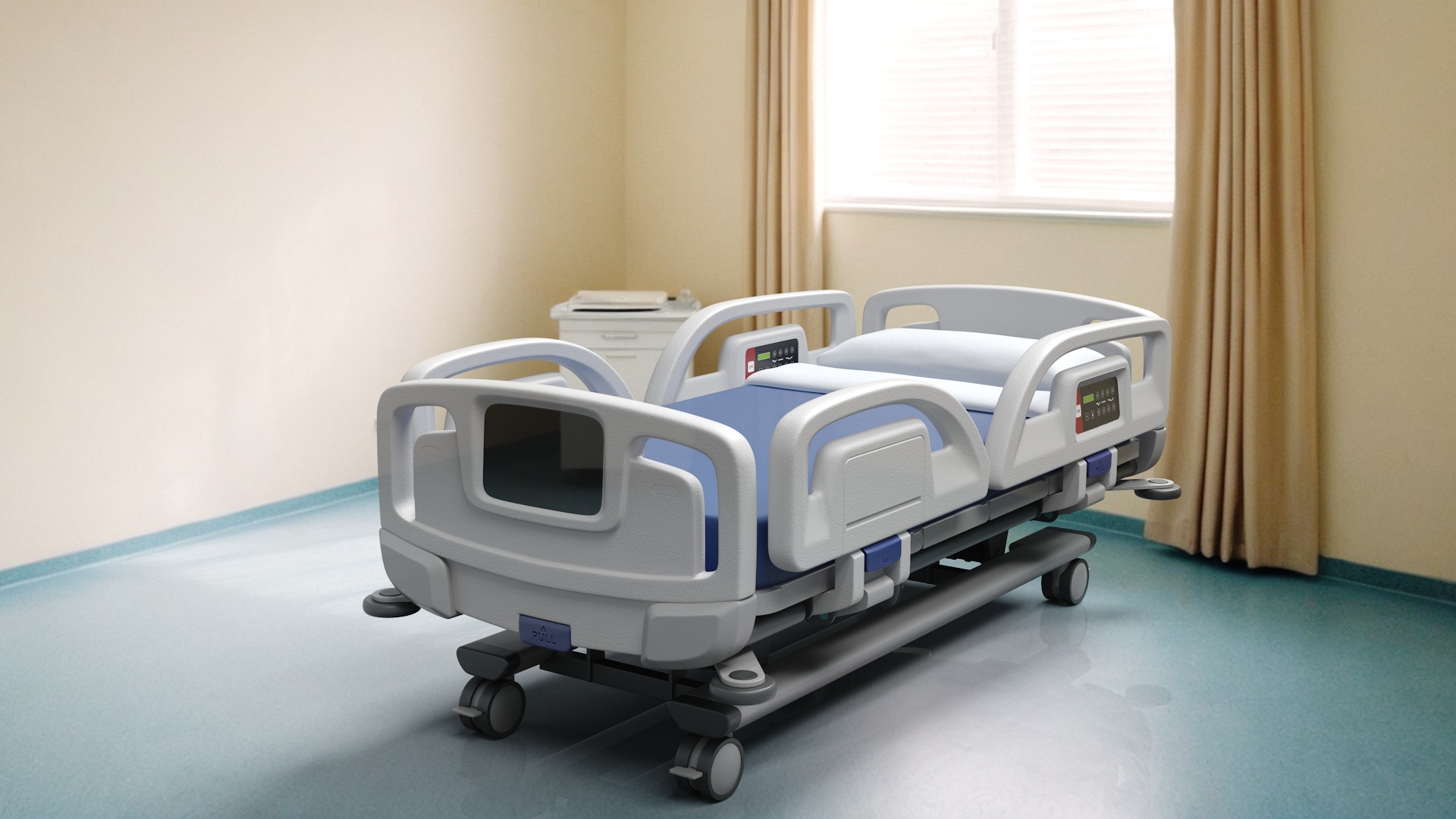 3D Smart Hospital Bed Off State model