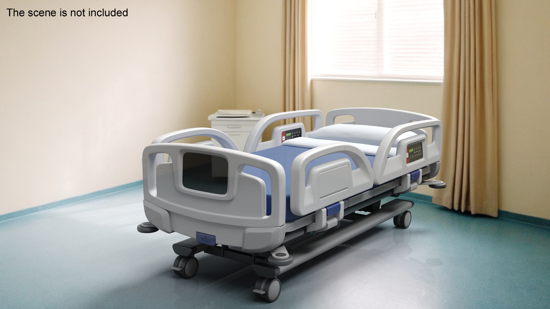 3D Smart Hospital Bed Off State model