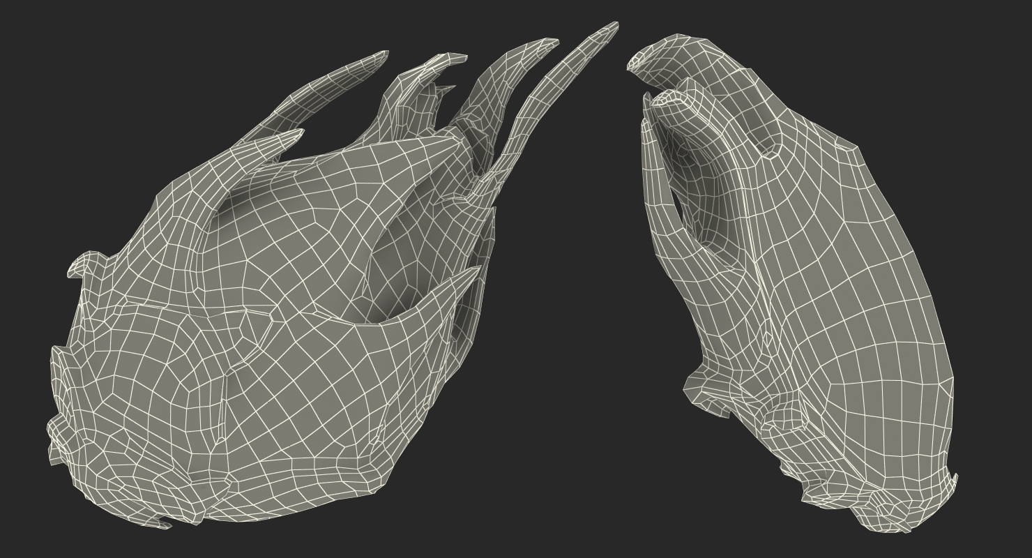 3D Whole and a Half Red Dragon Fruit model