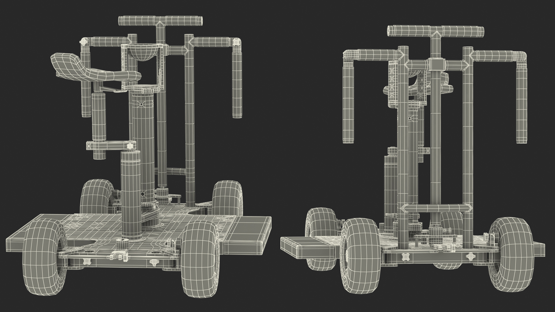 Dolly with Seat Rigged 3D