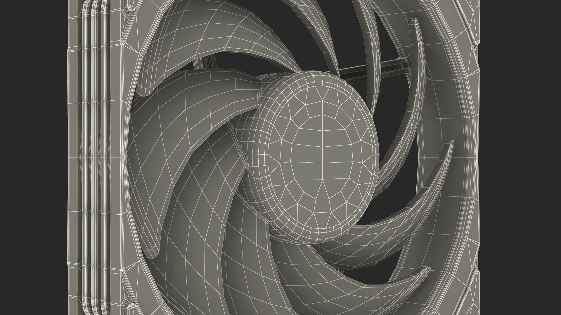 3D 120mm Computer Fan model