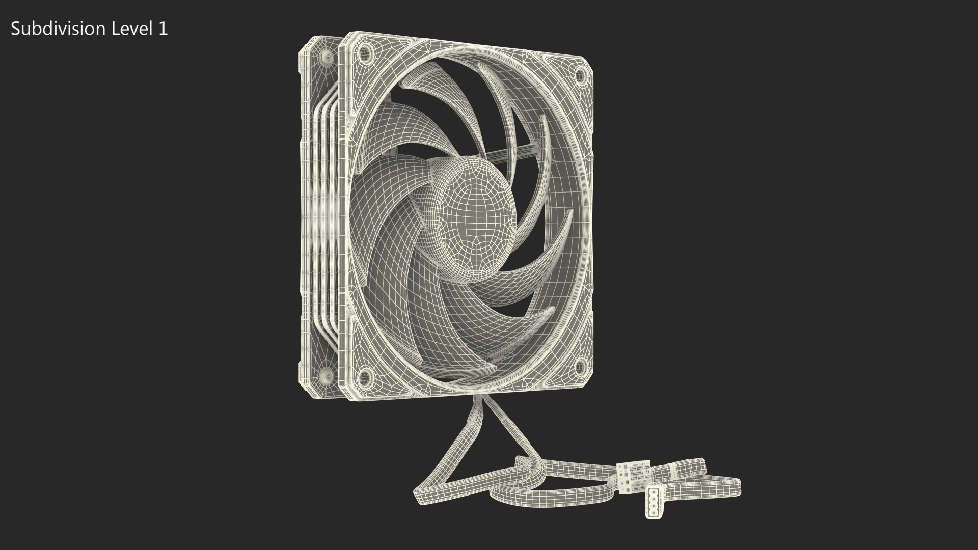 3D 120mm Computer Fan model