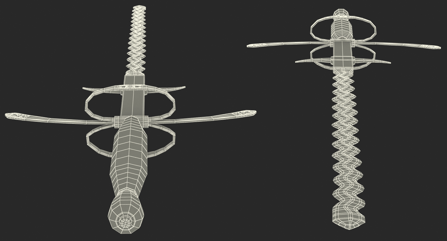German Landsknecht Flamberge Sword 3D model