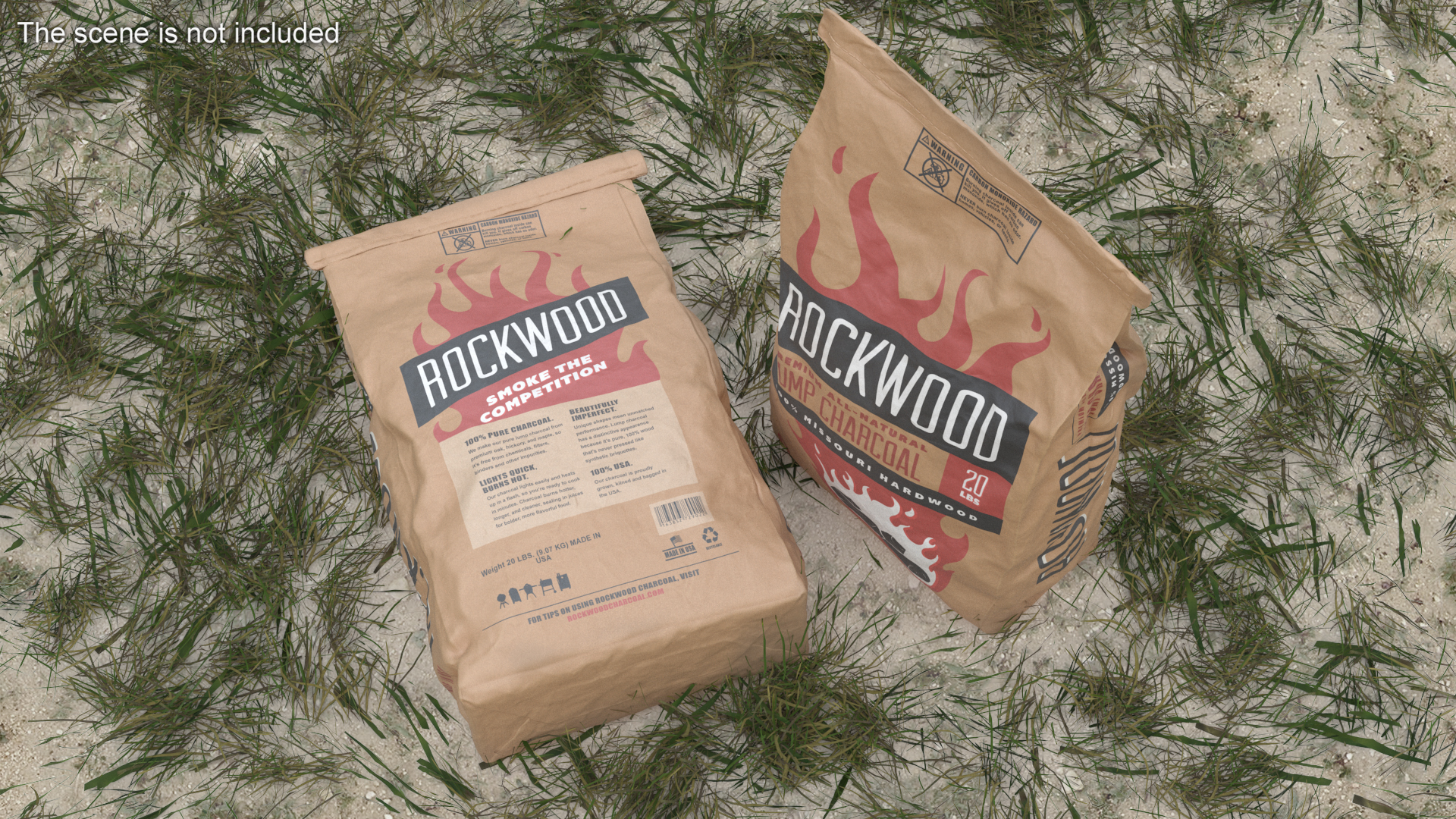 3D Charcoal Bag Rockwood Closed model
