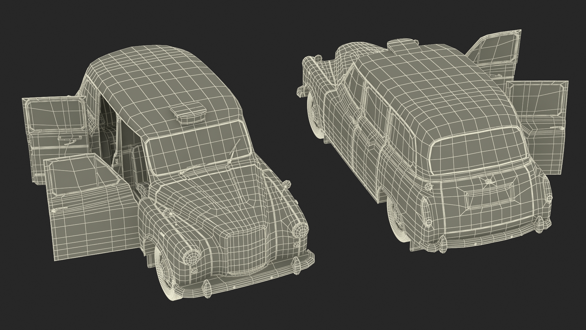 Vintage London Taxi Cab FX4 3D