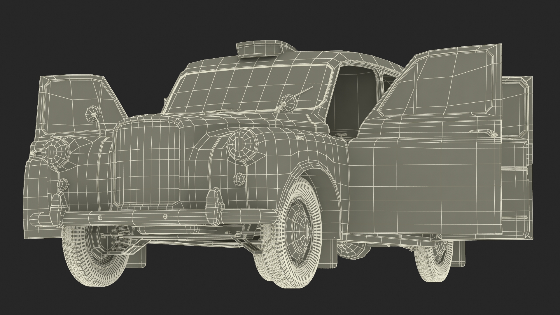Vintage London Taxi Cab FX4 3D
