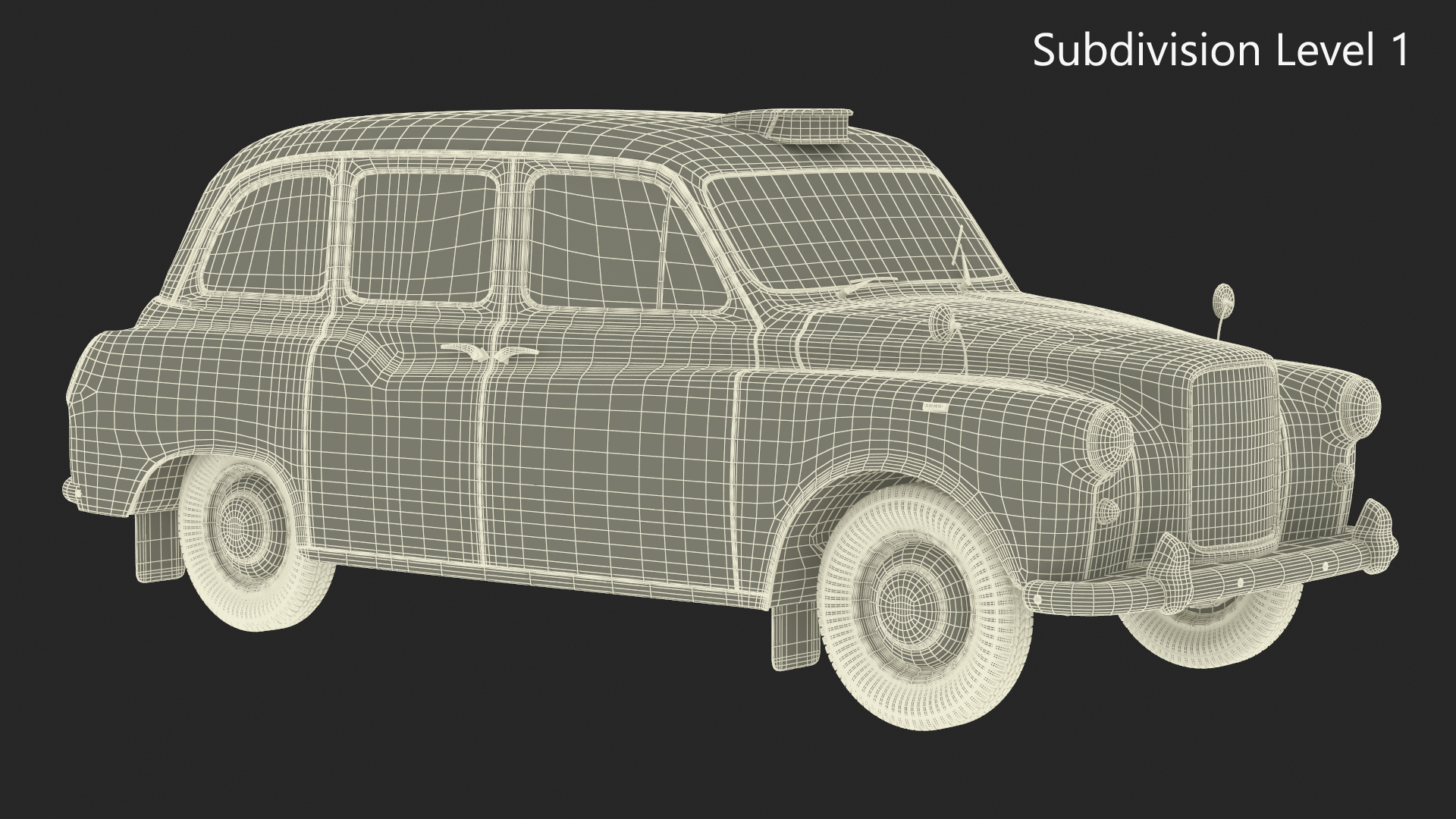 Vintage London Taxi Cab FX4 3D
