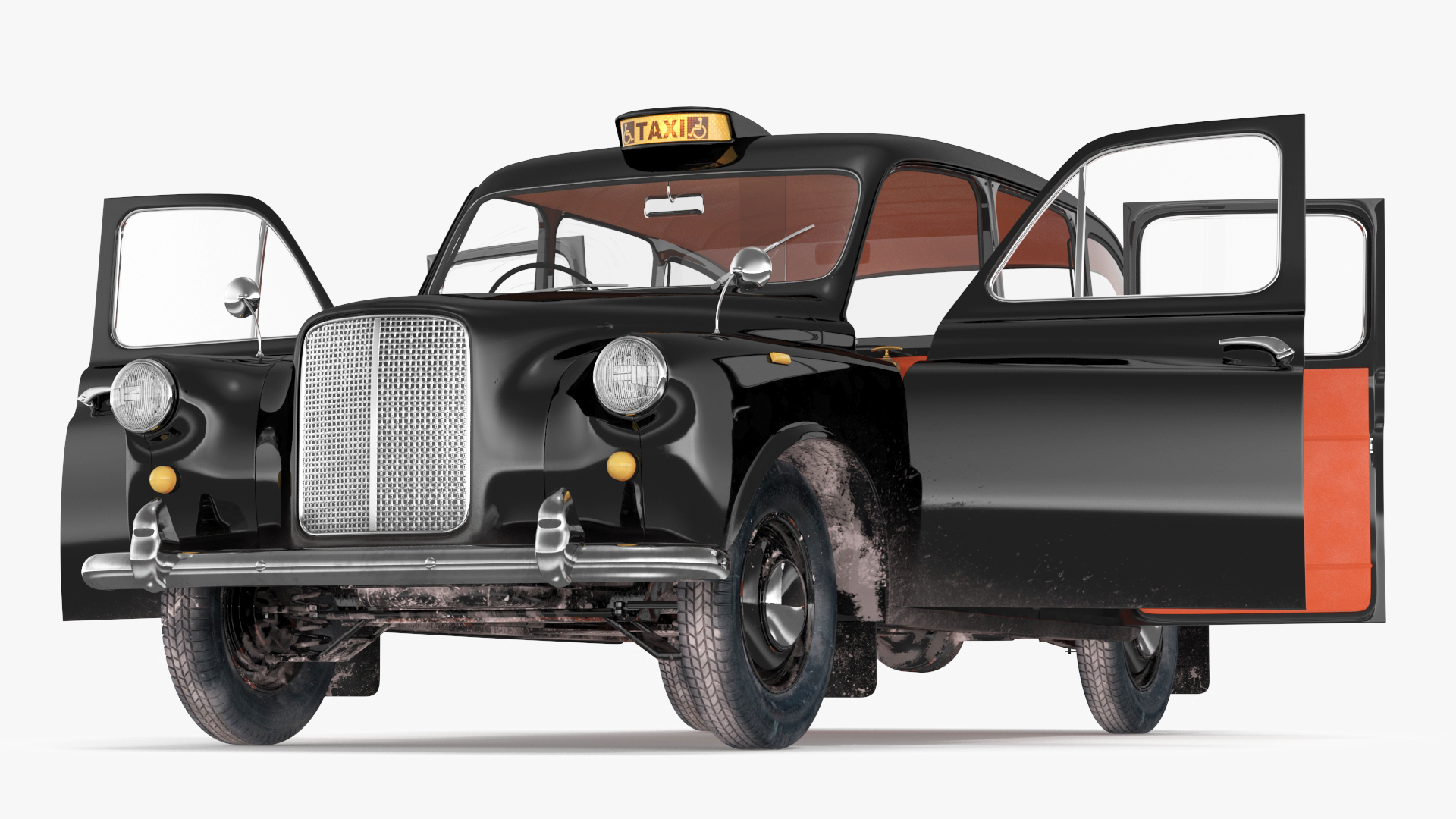 Vintage London Taxi Cab FX4 3D
