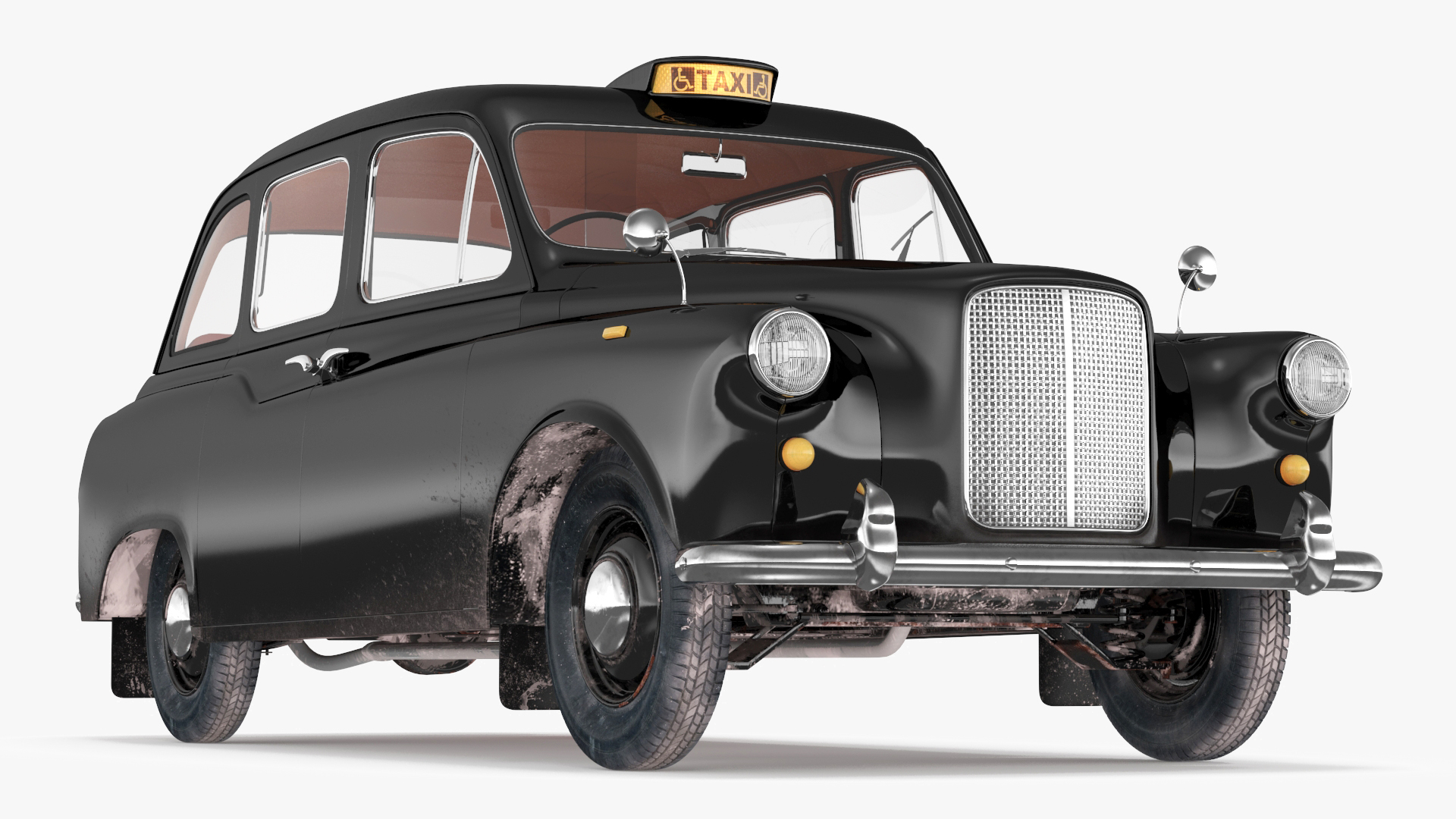 Vintage London Taxi Cab FX4 3D