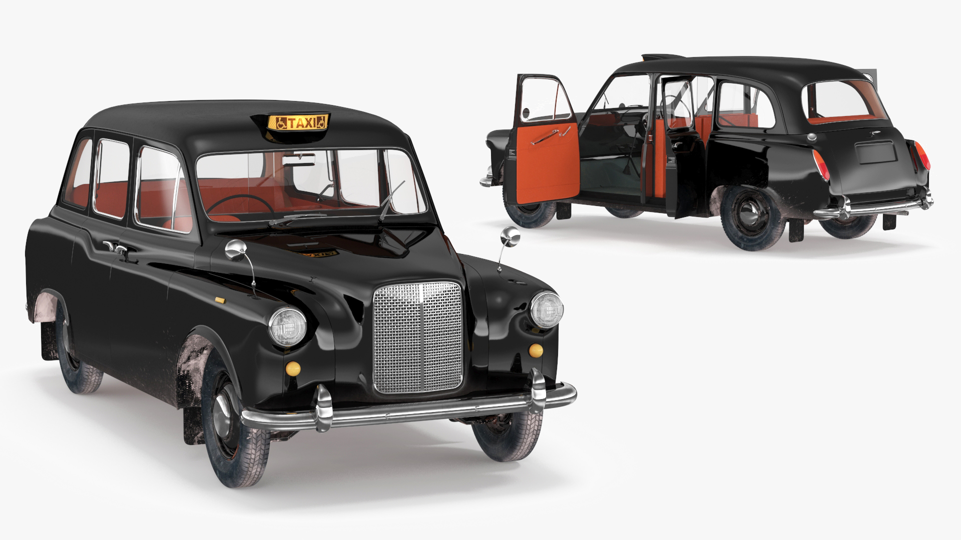 Vintage London Taxi Cab FX4 3D