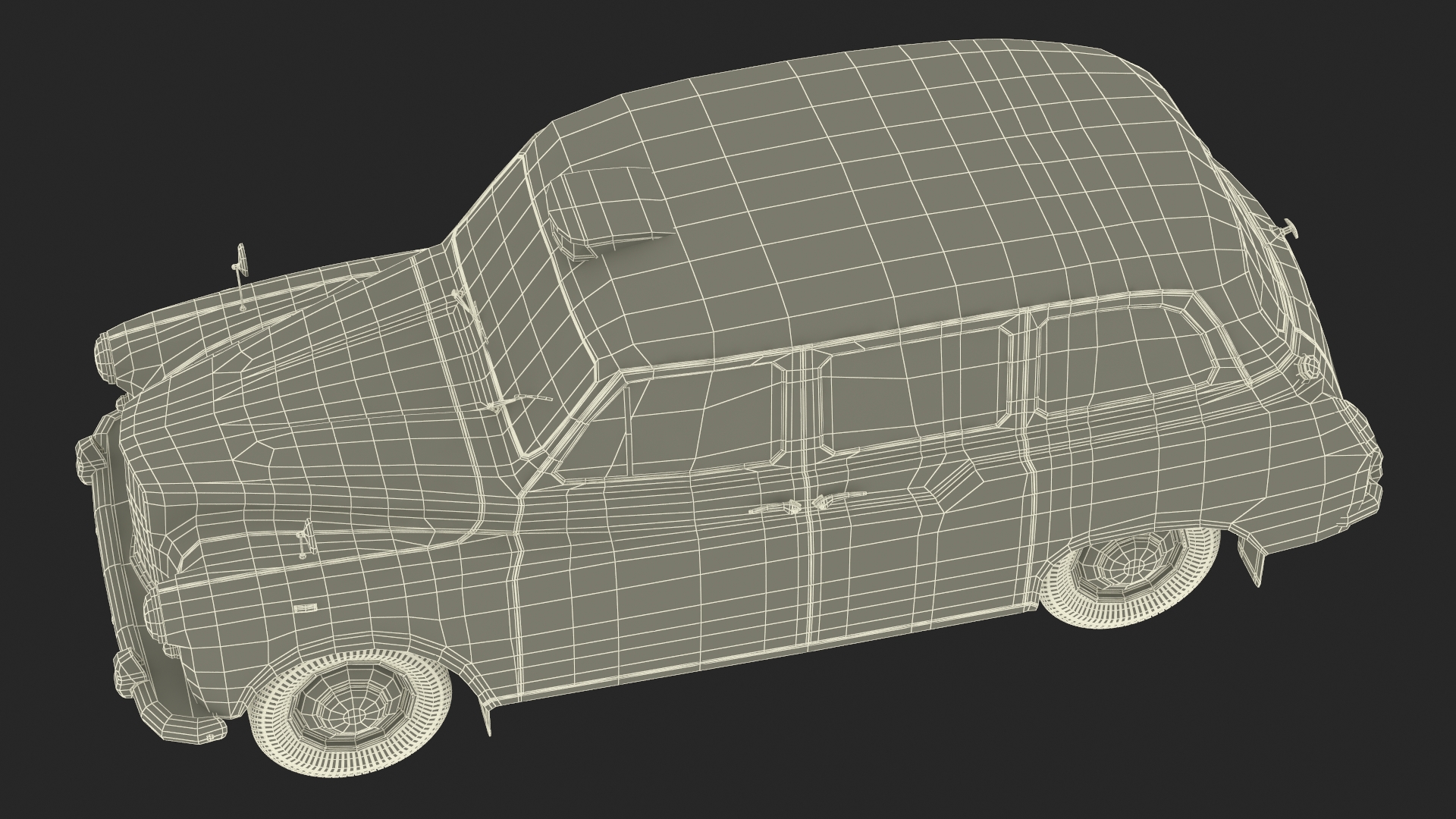 Vintage London Taxi Cab FX4 3D