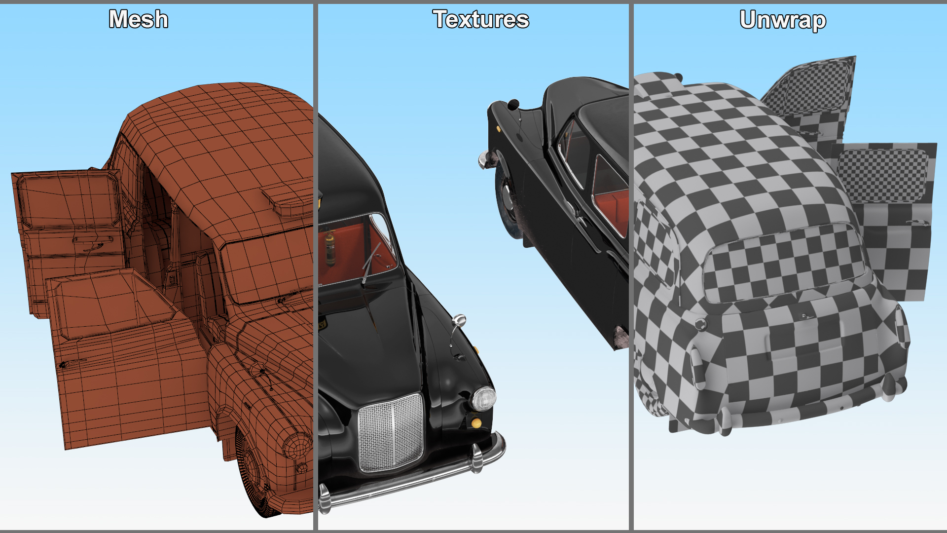 Vintage London Taxi Cab FX4 3D