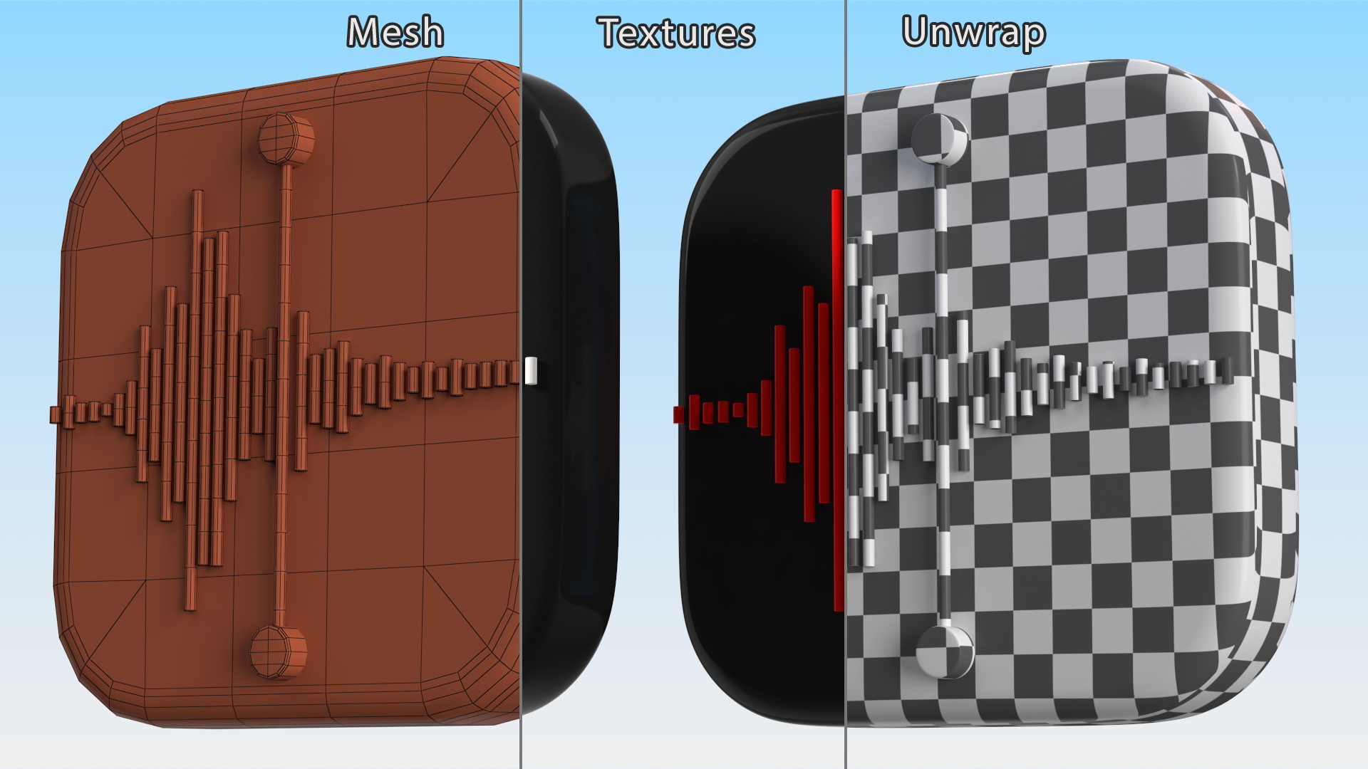 iPhone iOS Voice Memos Icon 3D