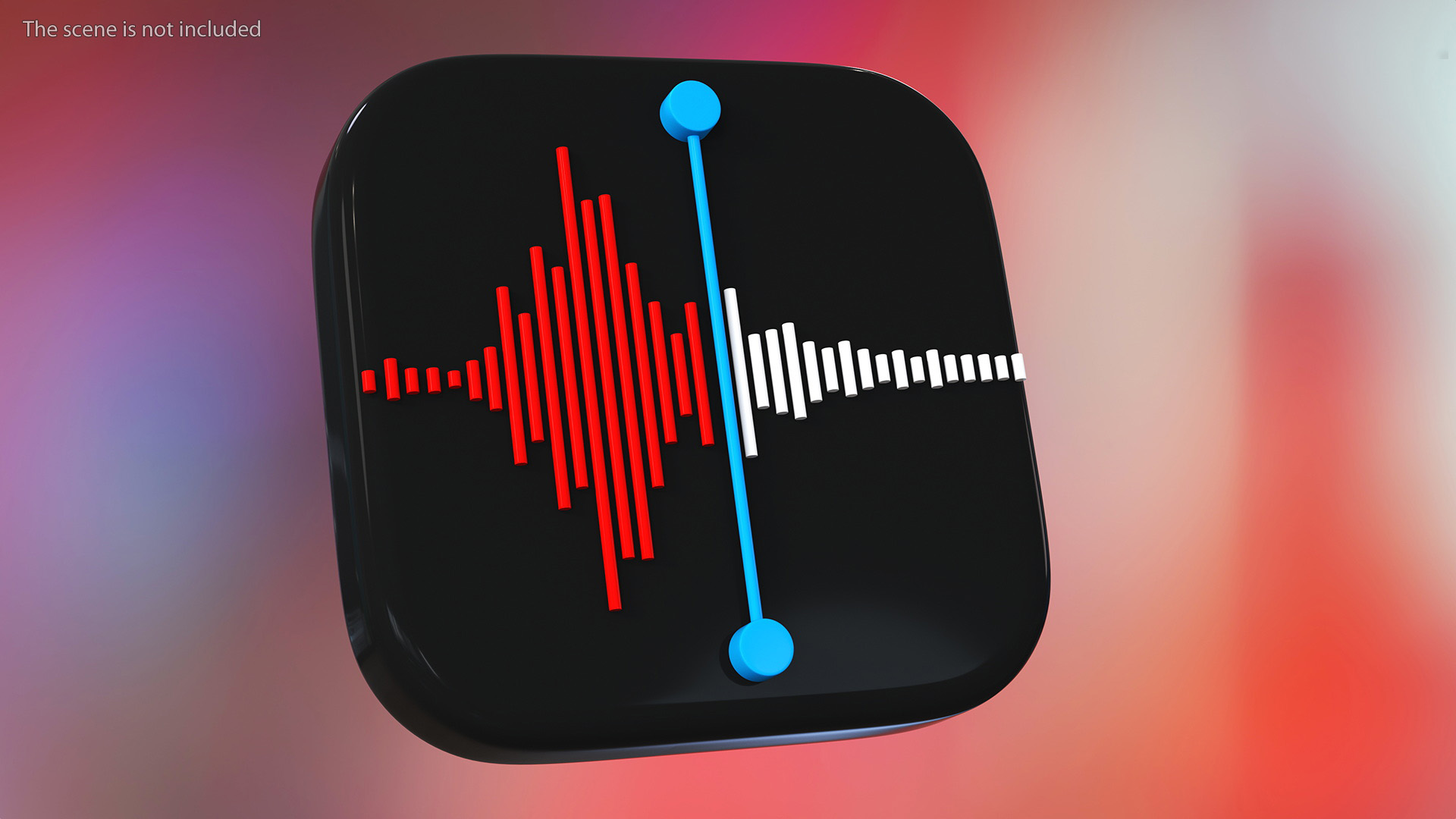 iPhone iOS Voice Memos Icon 3D