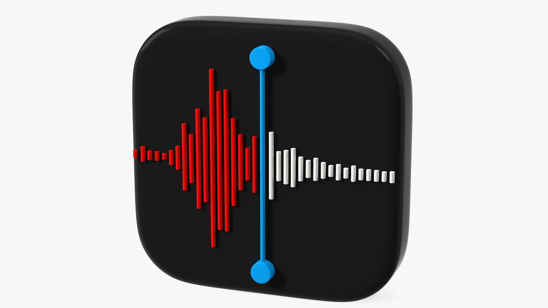 iPhone iOS Voice Memos Icon 3D