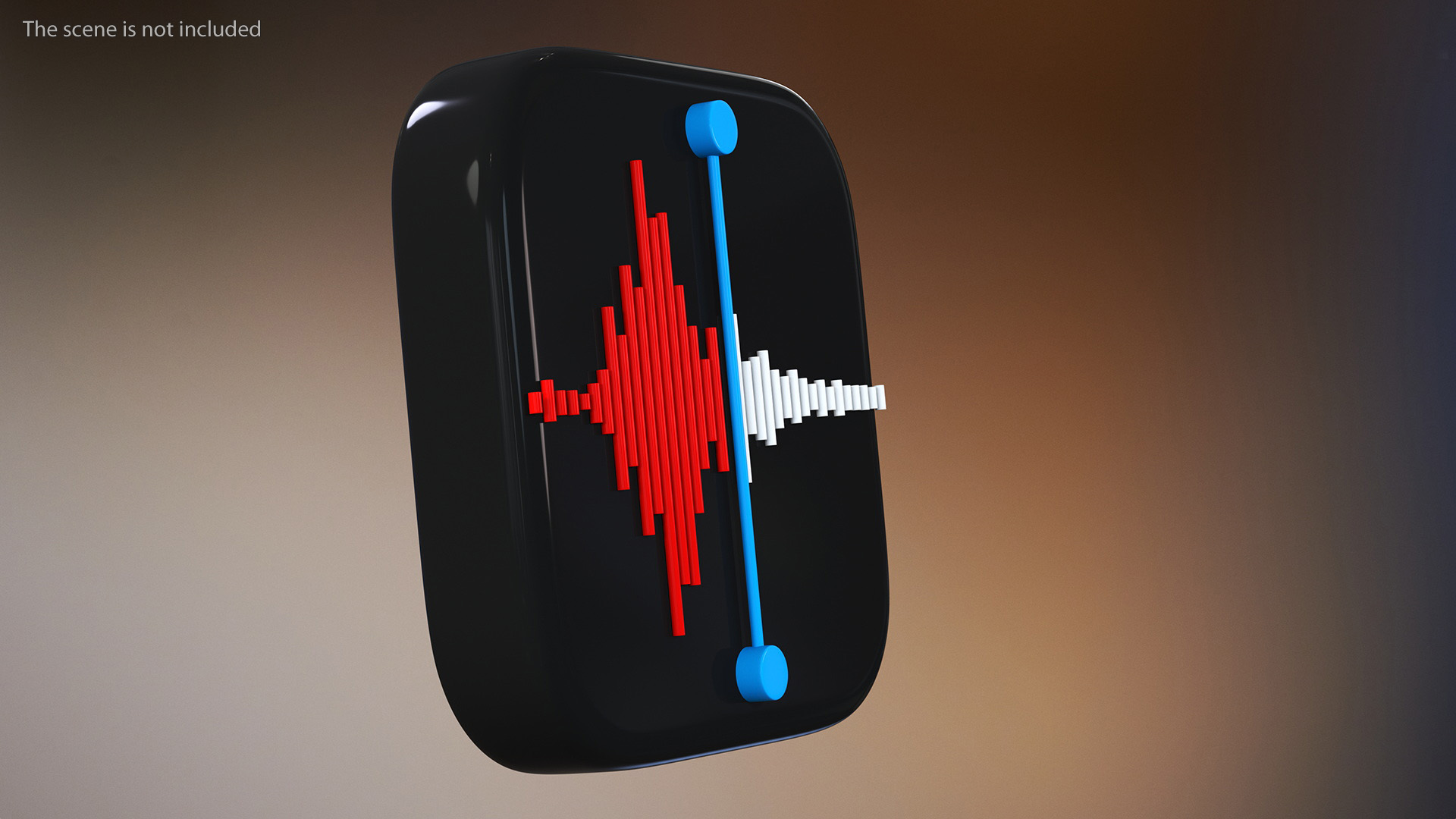 iPhone iOS Voice Memos Icon 3D