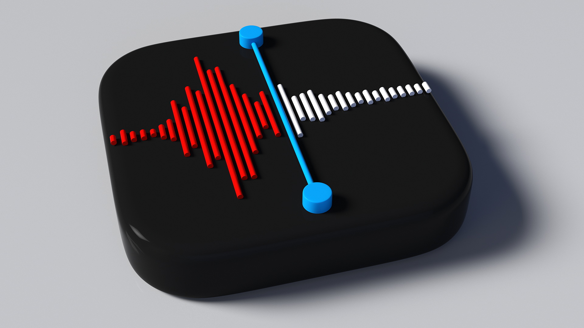 iPhone iOS Voice Memos Icon 3D