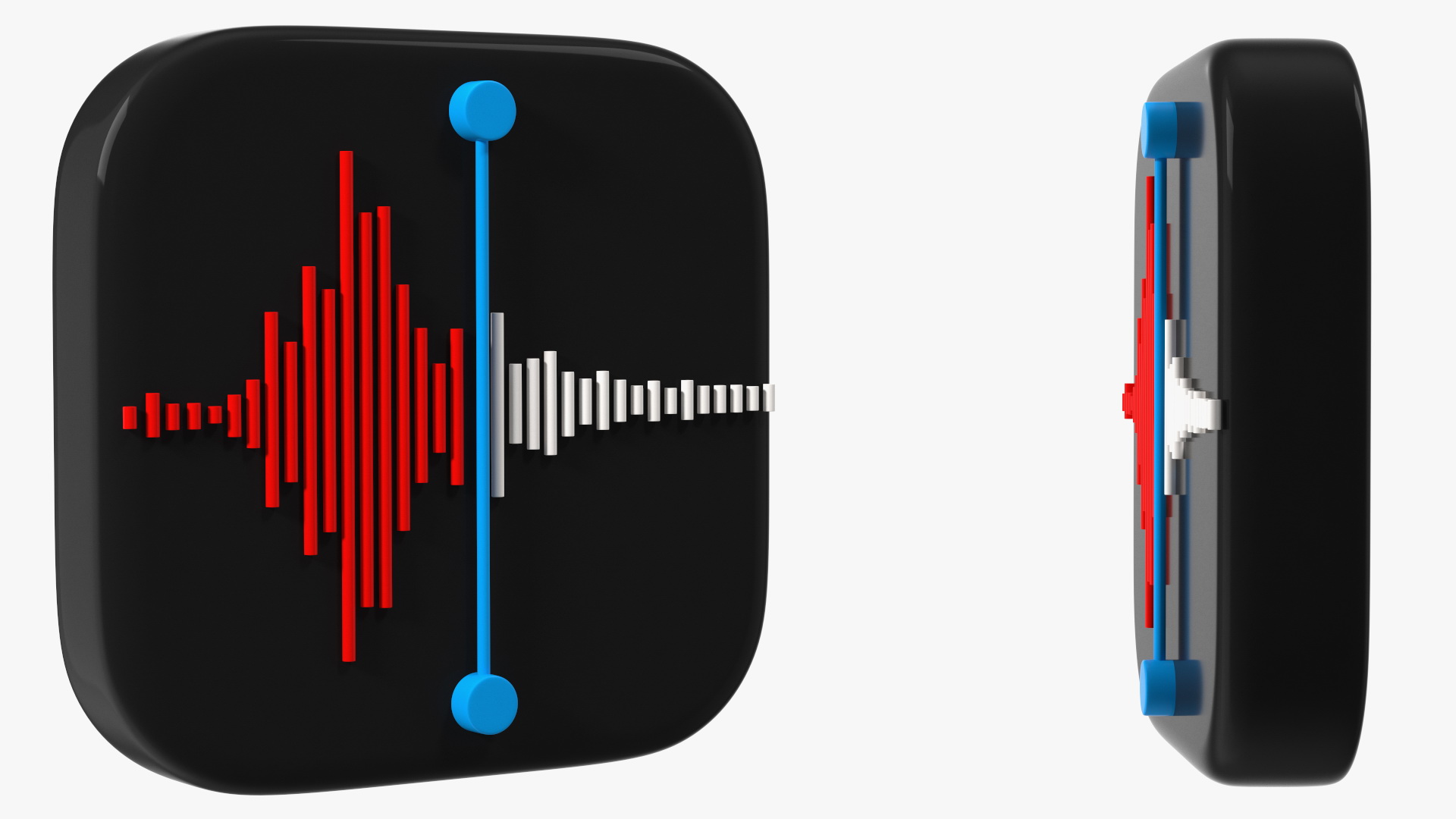 iPhone iOS Voice Memos Icon 3D