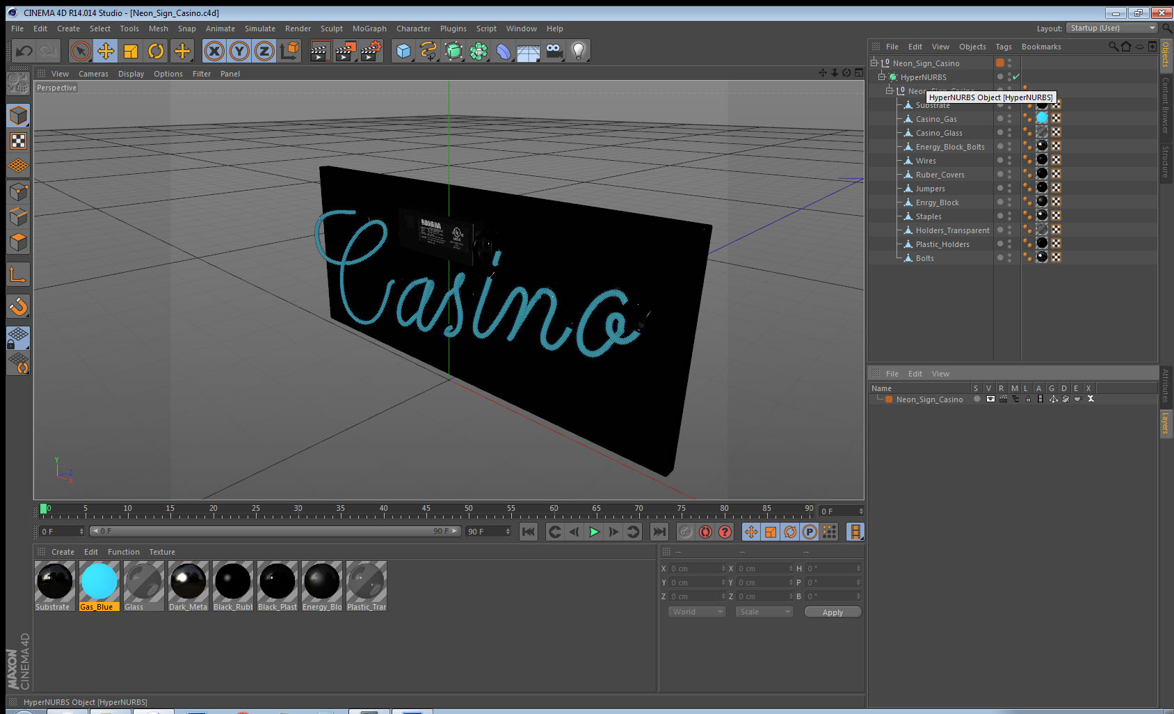 3D Neon Sign Casino