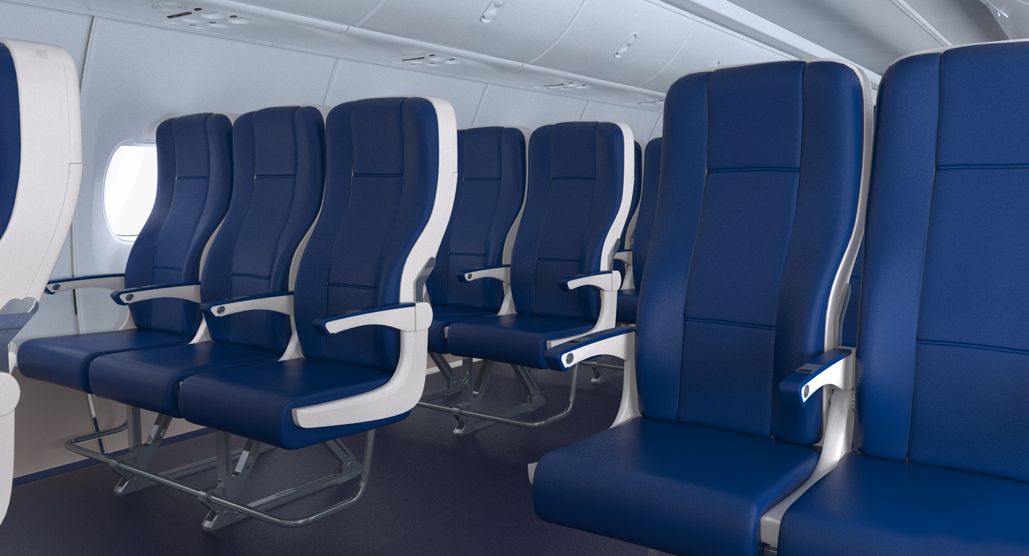 3D Jet Airplane Passenger Cabin model