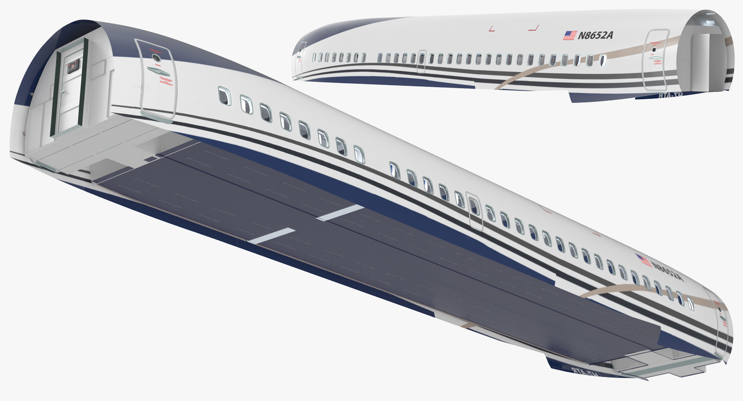 3D Jet Airplane Passenger Cabin model