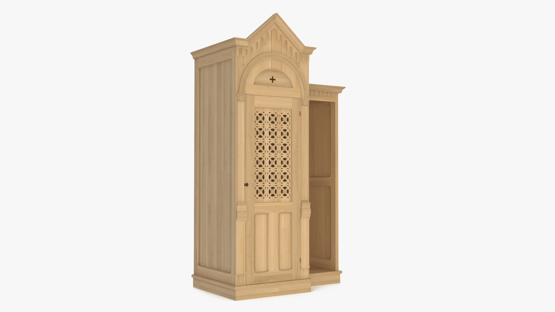 3D Confessional Maple Wood model