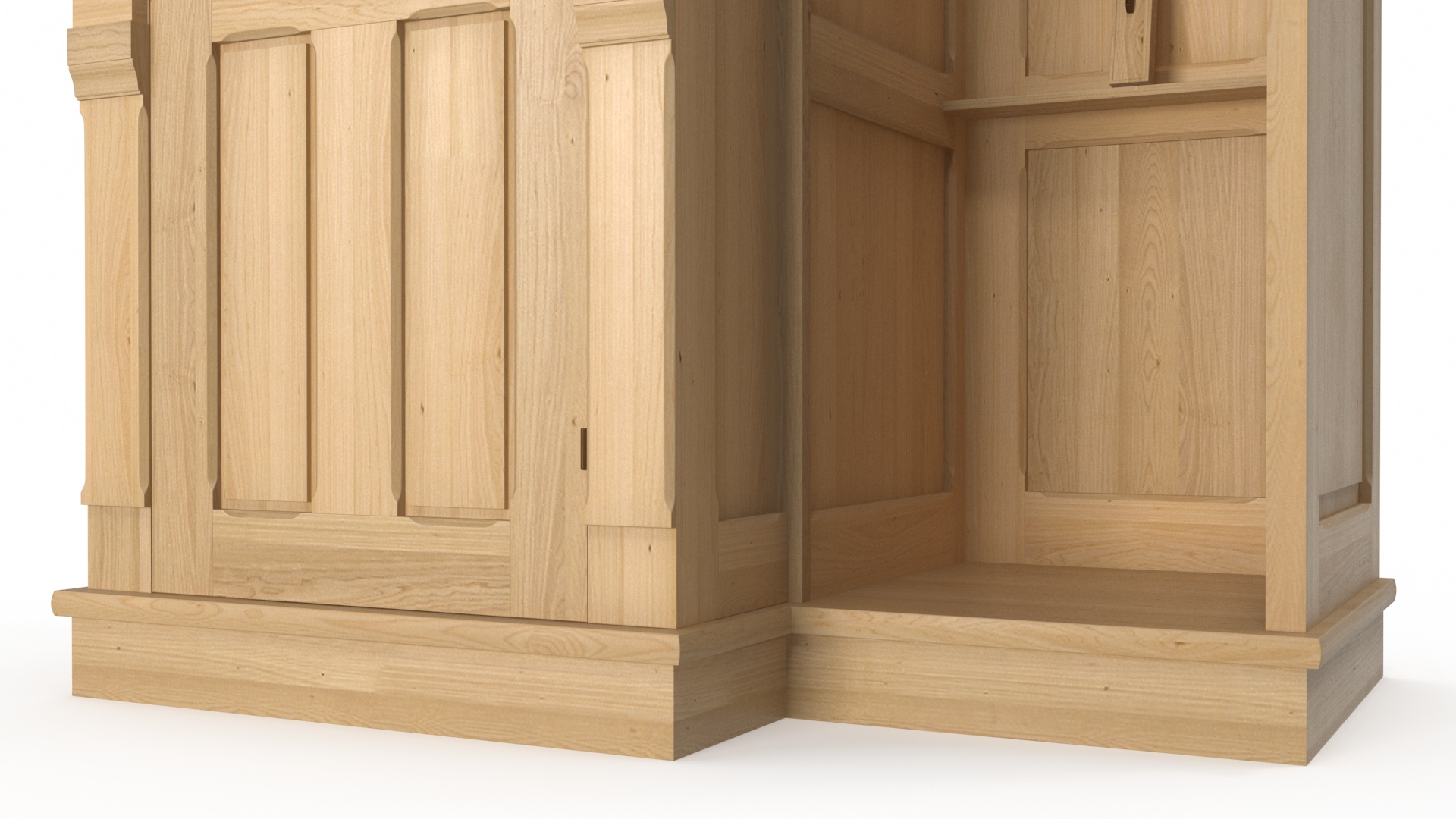 3D Confessional Maple Wood model