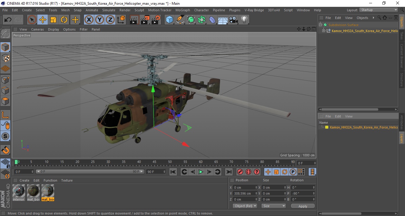 Kamov HH32A South Korea Air Force Helicopter 3D model