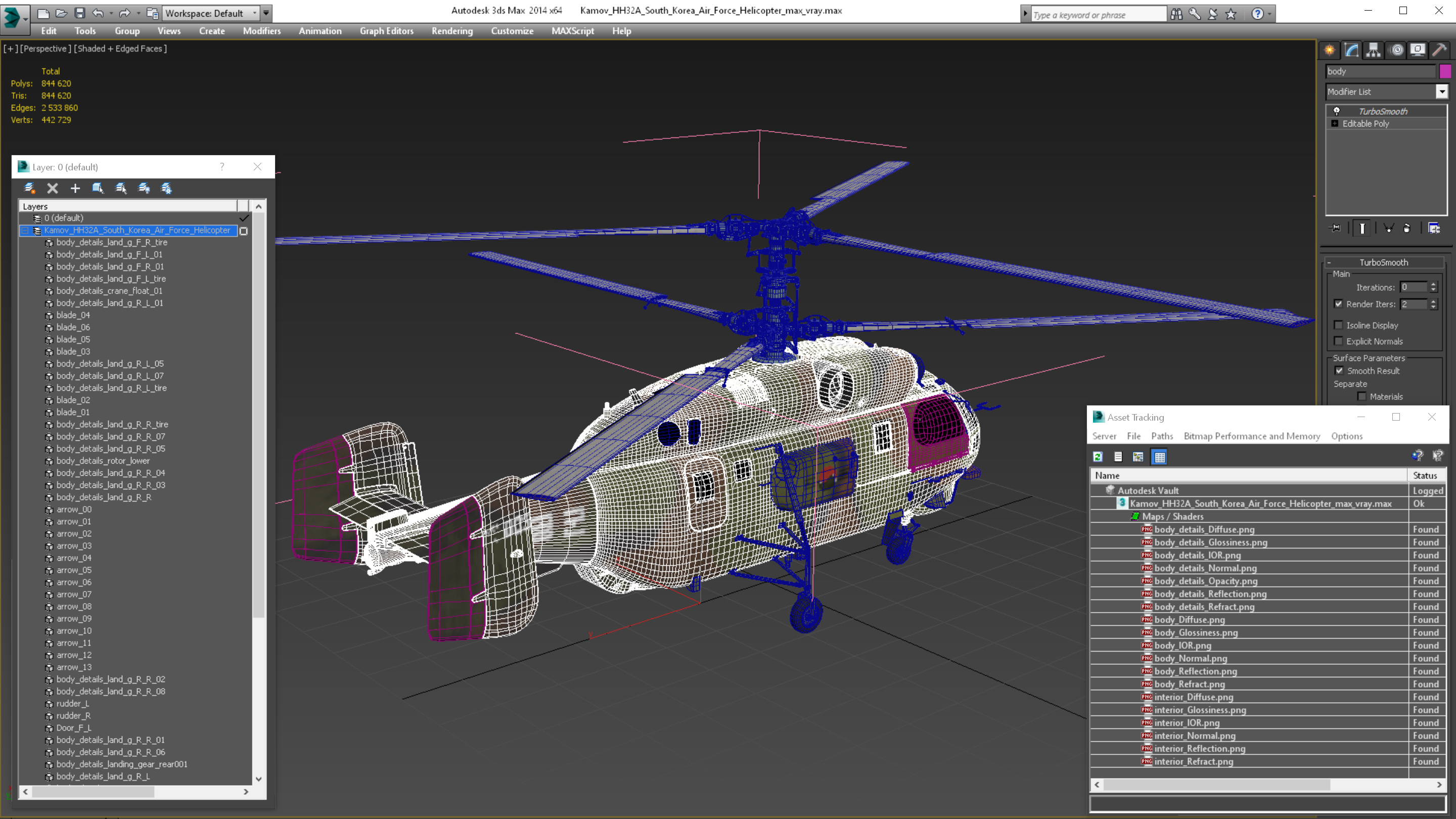 Kamov HH32A South Korea Air Force Helicopter 3D model
