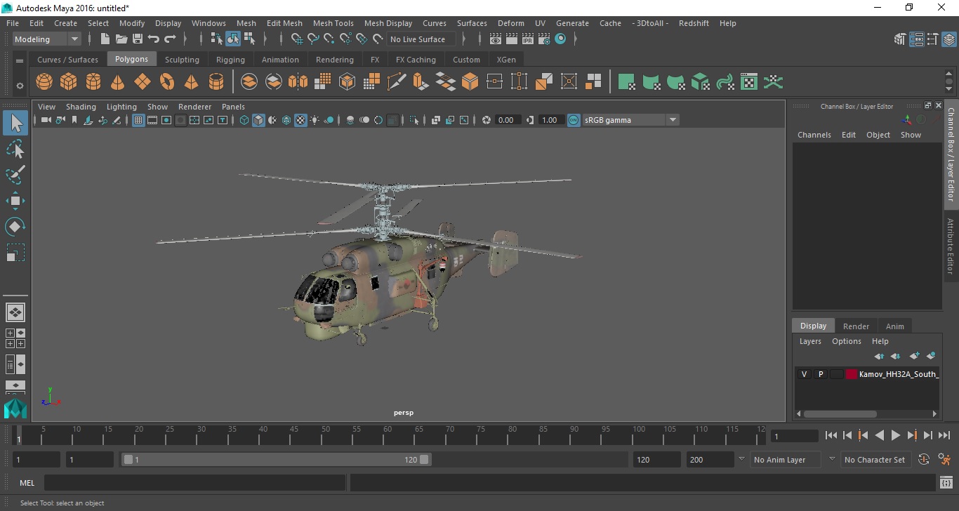 Kamov HH32A South Korea Air Force Helicopter 3D model