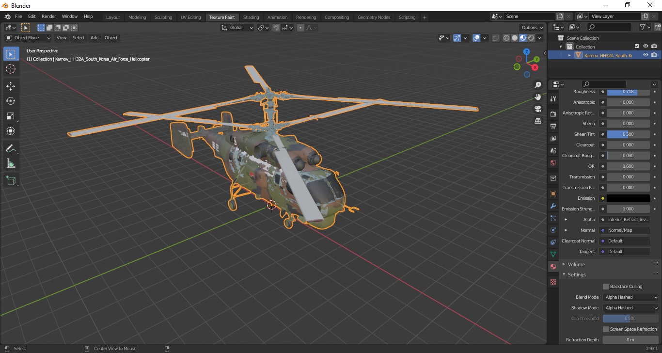Kamov HH32A South Korea Air Force Helicopter 3D model