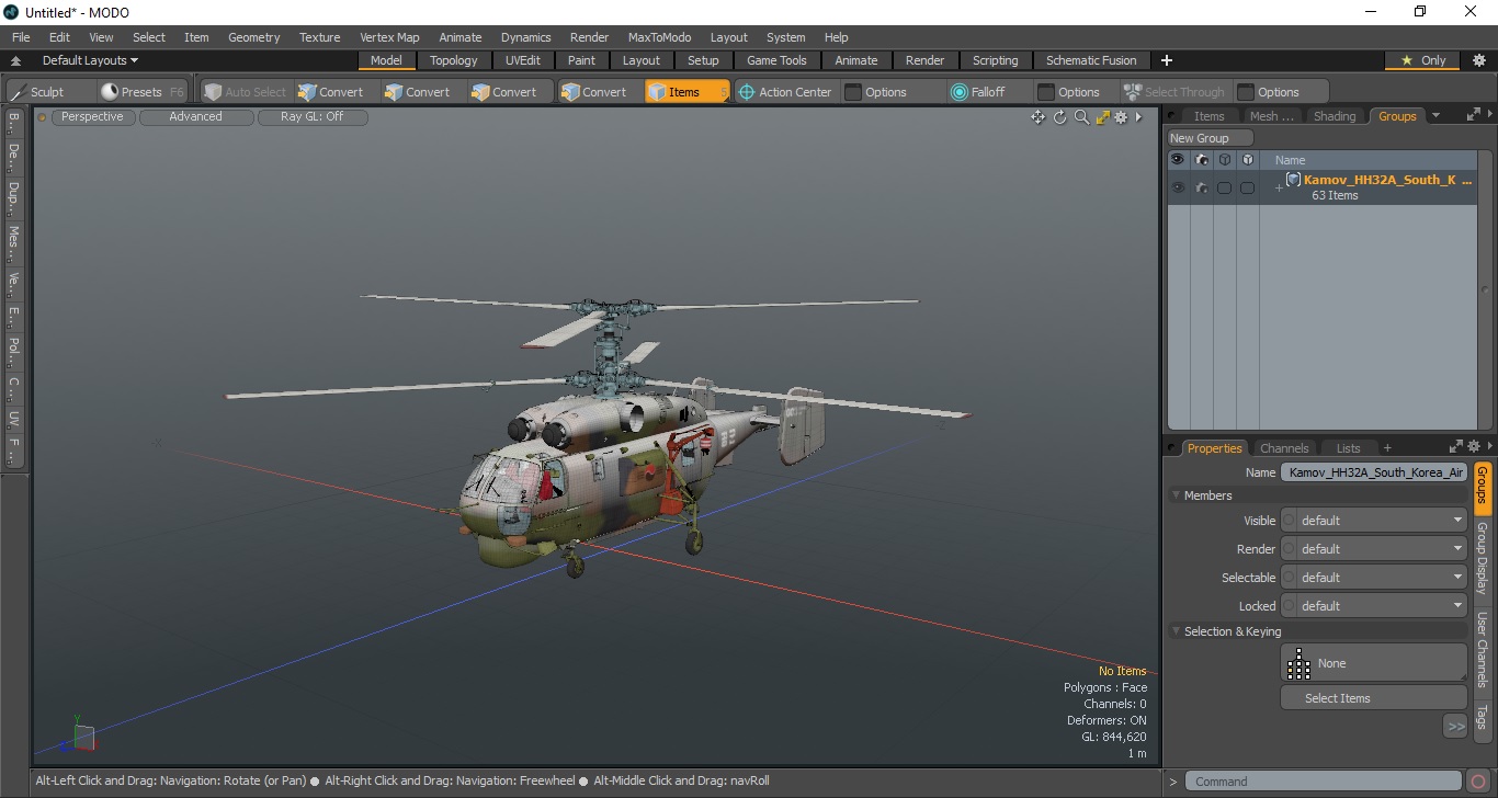 Kamov HH32A South Korea Air Force Helicopter 3D model
