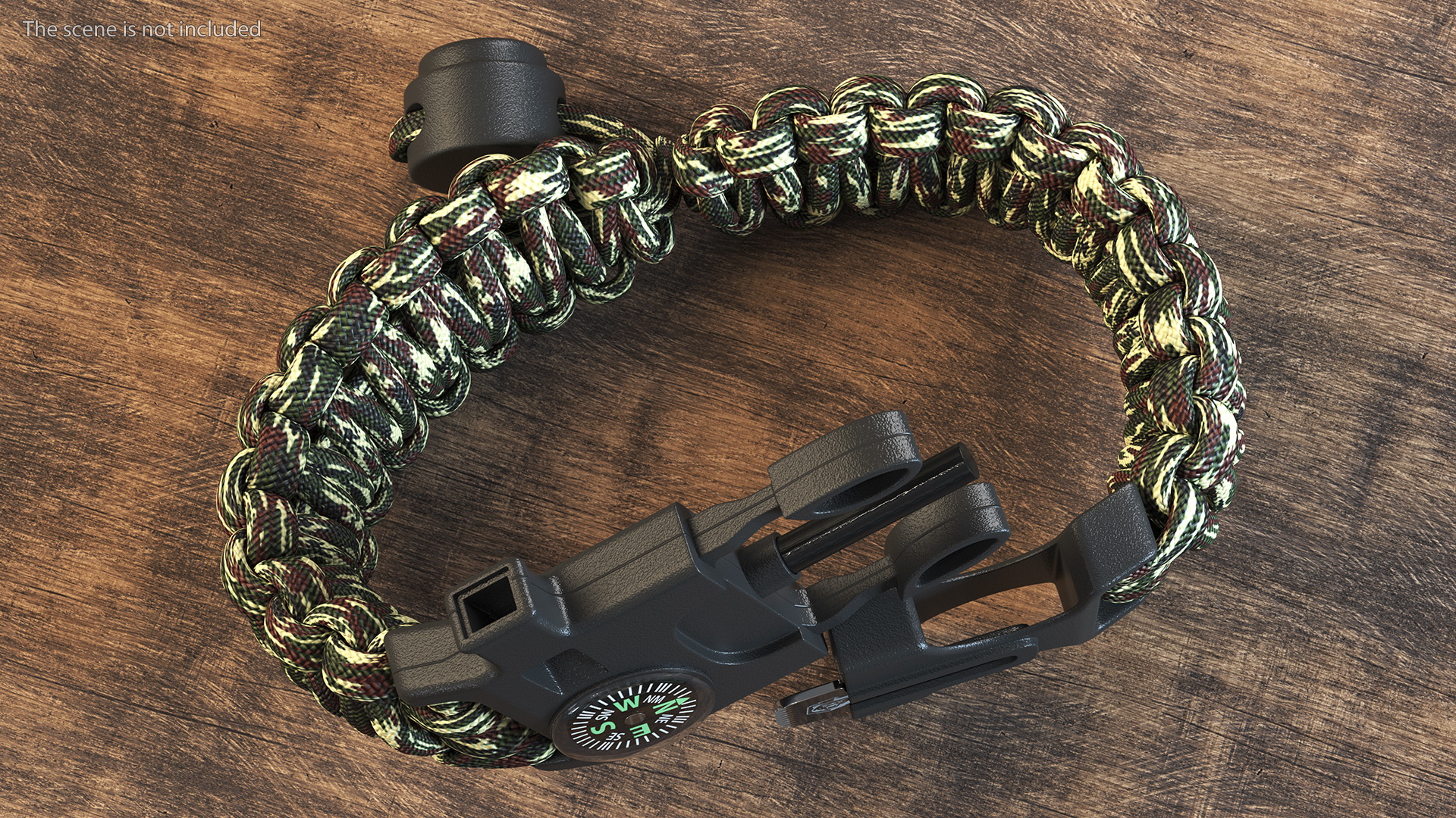 3D model Atomic Bear Cobra Survival Bracelet Camo