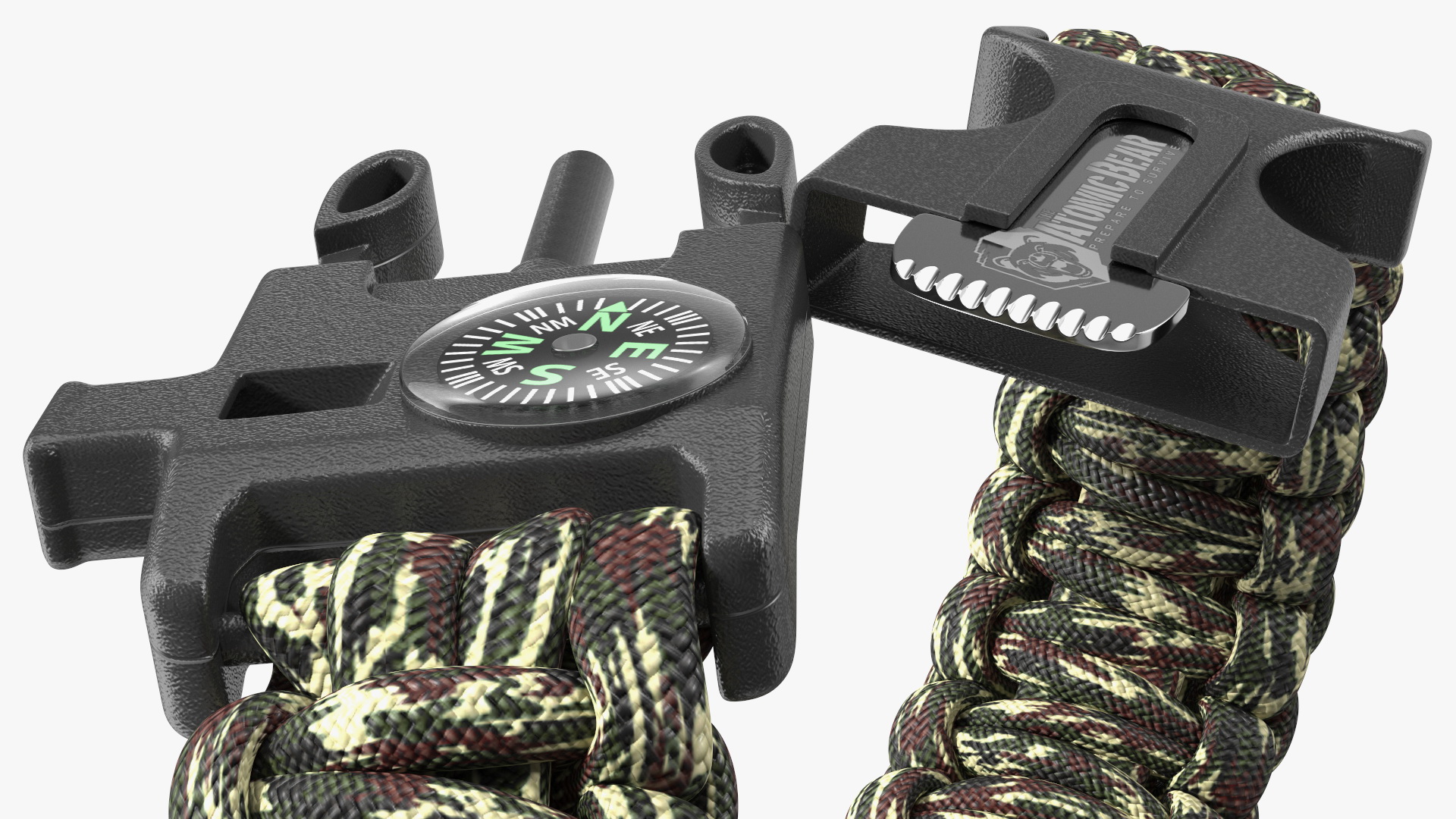 3D model Atomic Bear Cobra Survival Bracelet Camo
