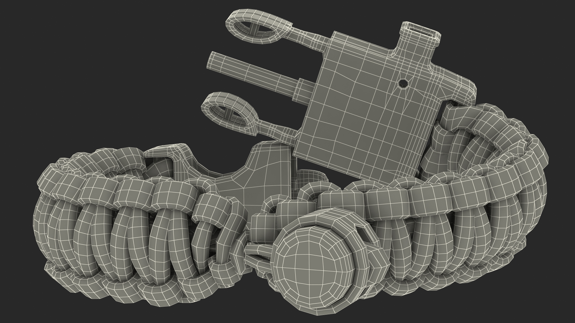 3D model Atomic Bear Cobra Survival Bracelet Camo