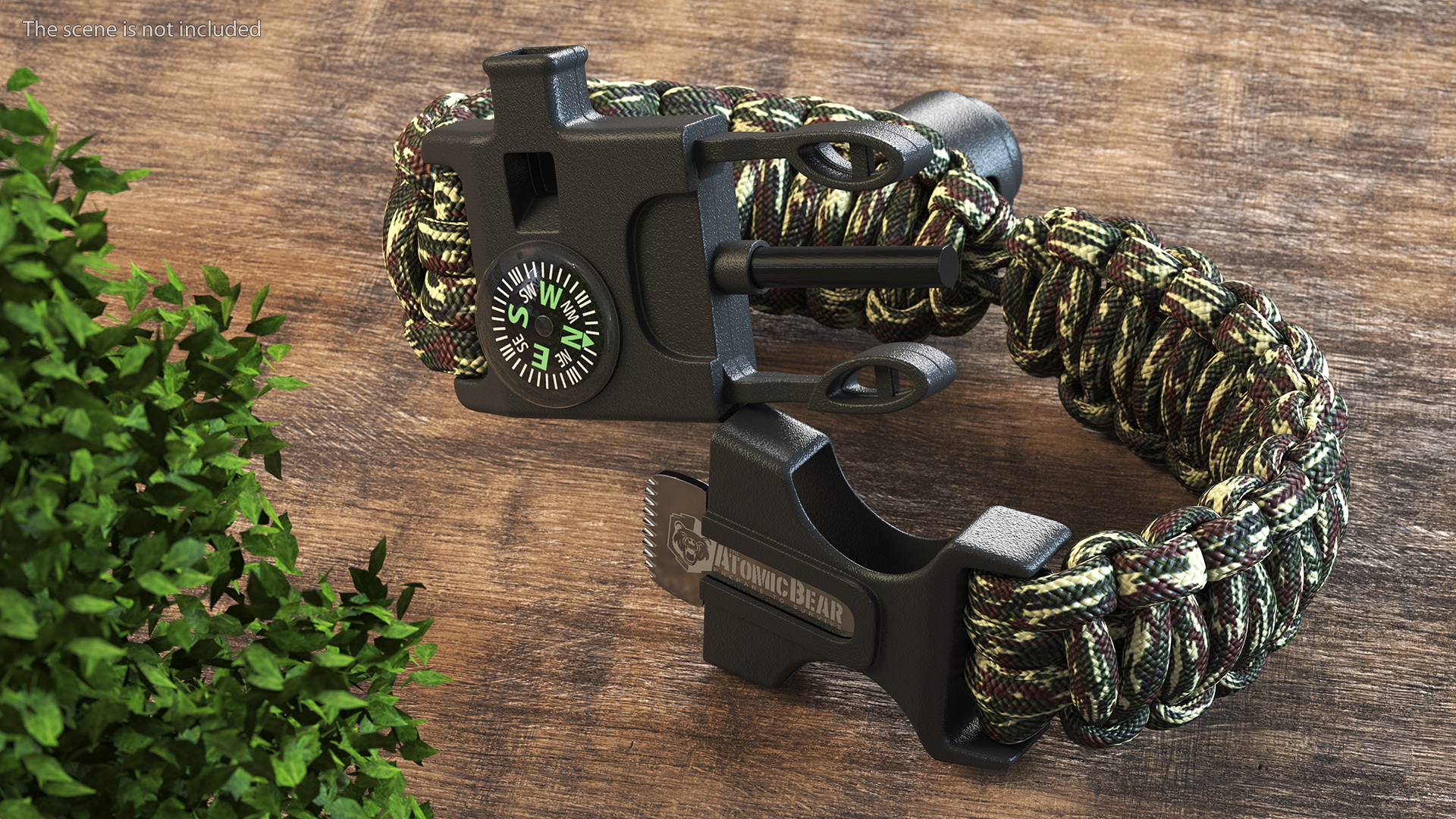 3D model Atomic Bear Cobra Survival Bracelet Camo