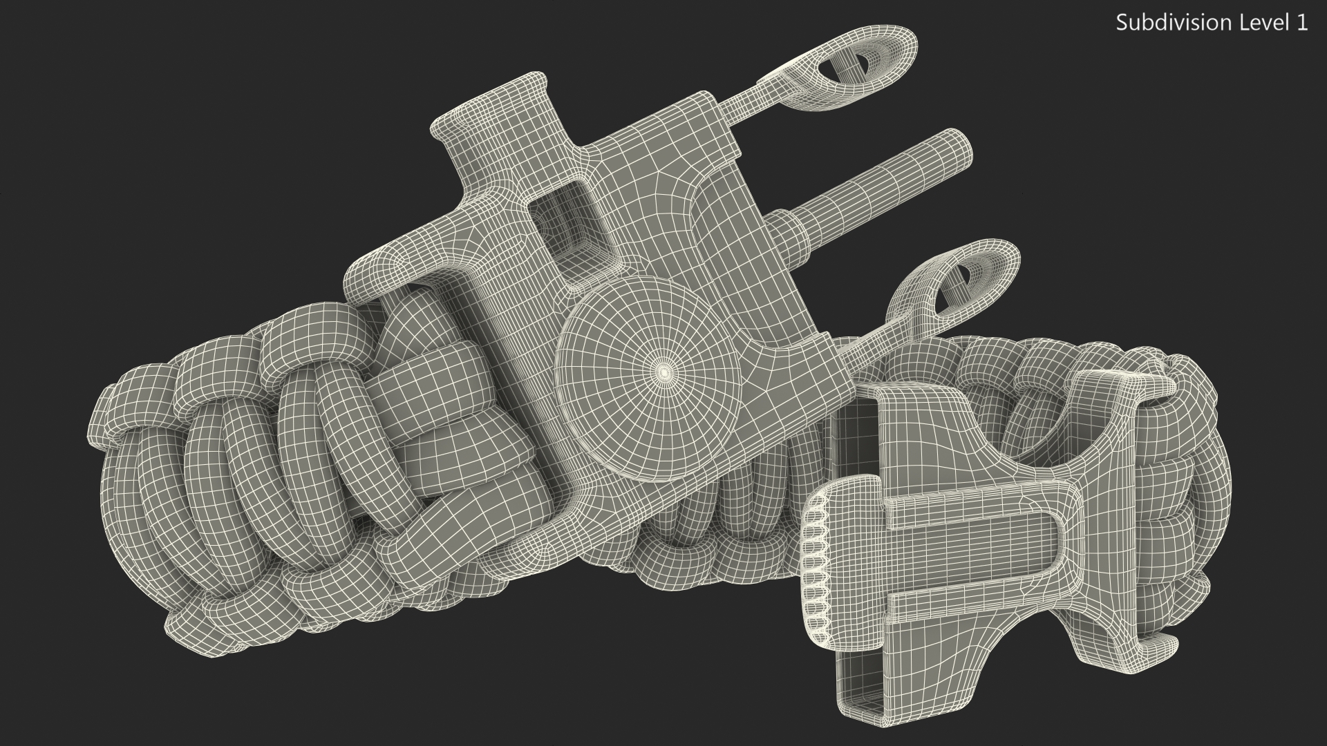 3D model Atomic Bear Cobra Survival Bracelet Camo