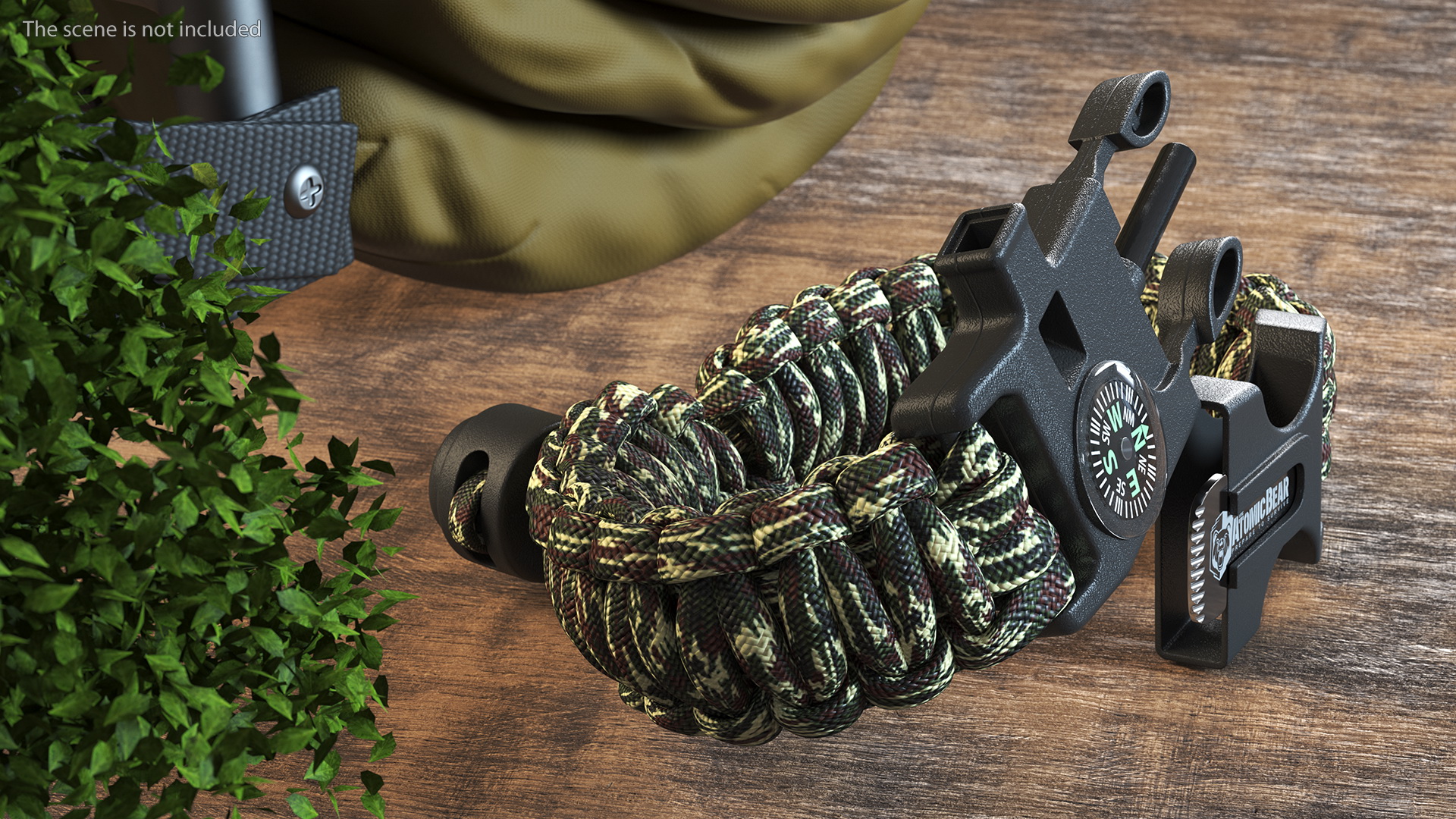 3D model Atomic Bear Cobra Survival Bracelet Camo