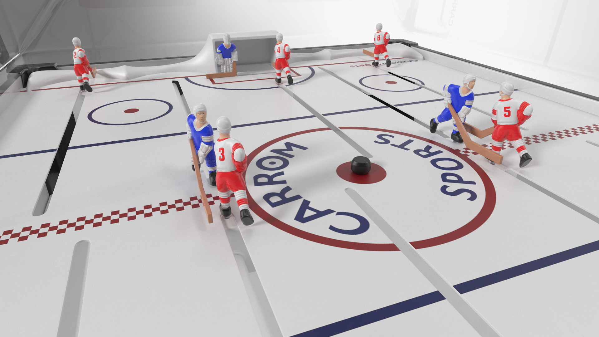 Carrom Signature Stick Hockey Table Rigged 3D