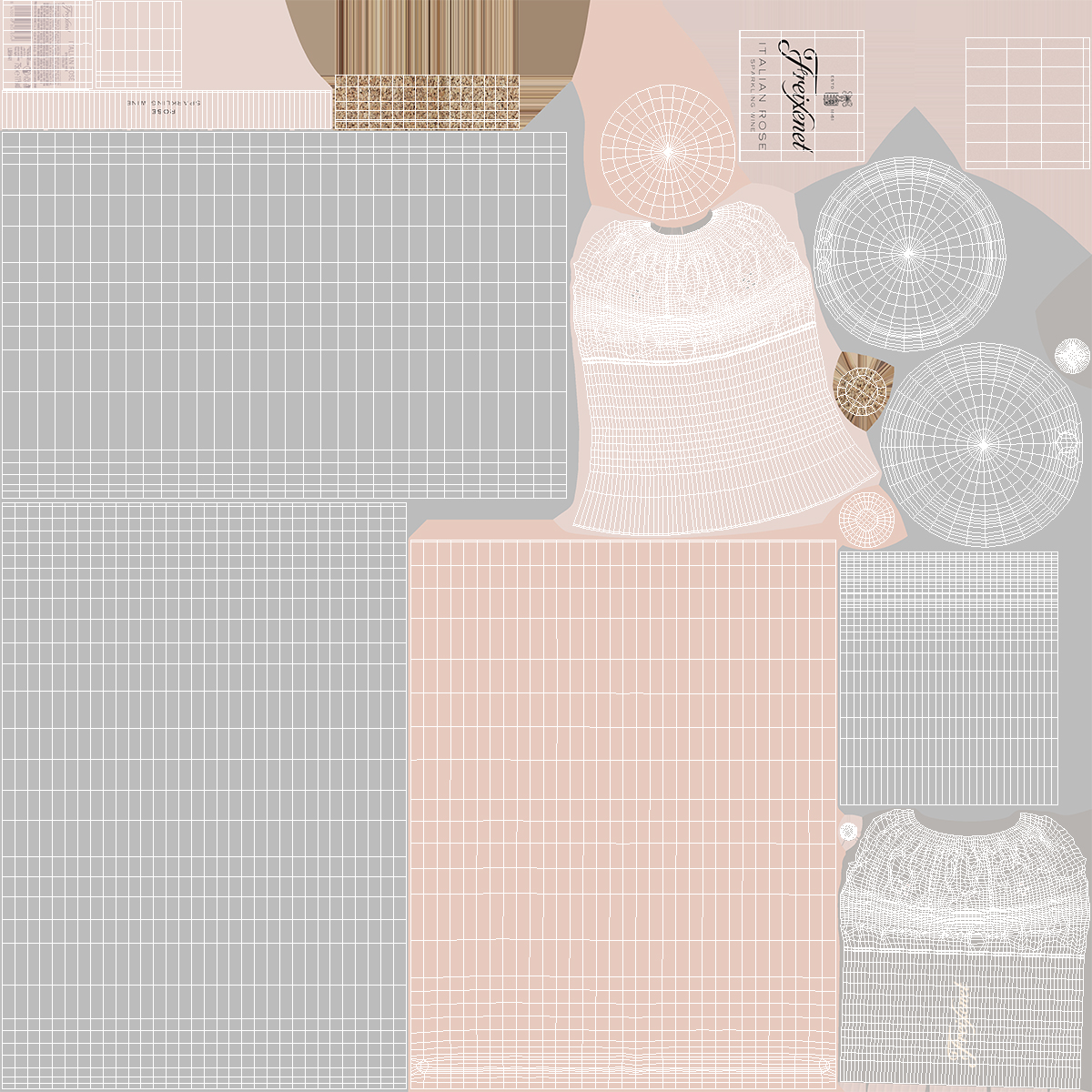 3D Sparkling Wine Freixenet Rose in a Bucket of Ice model