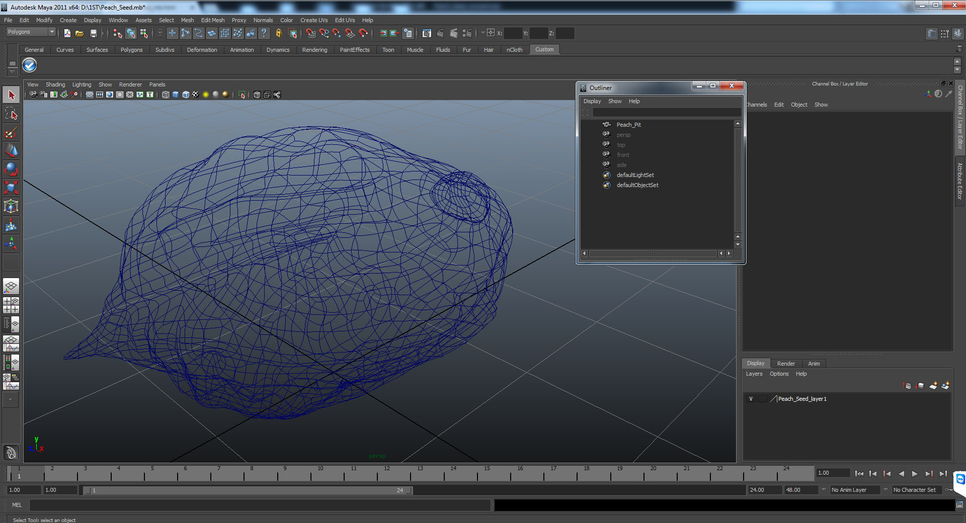 3D model Peach Seed