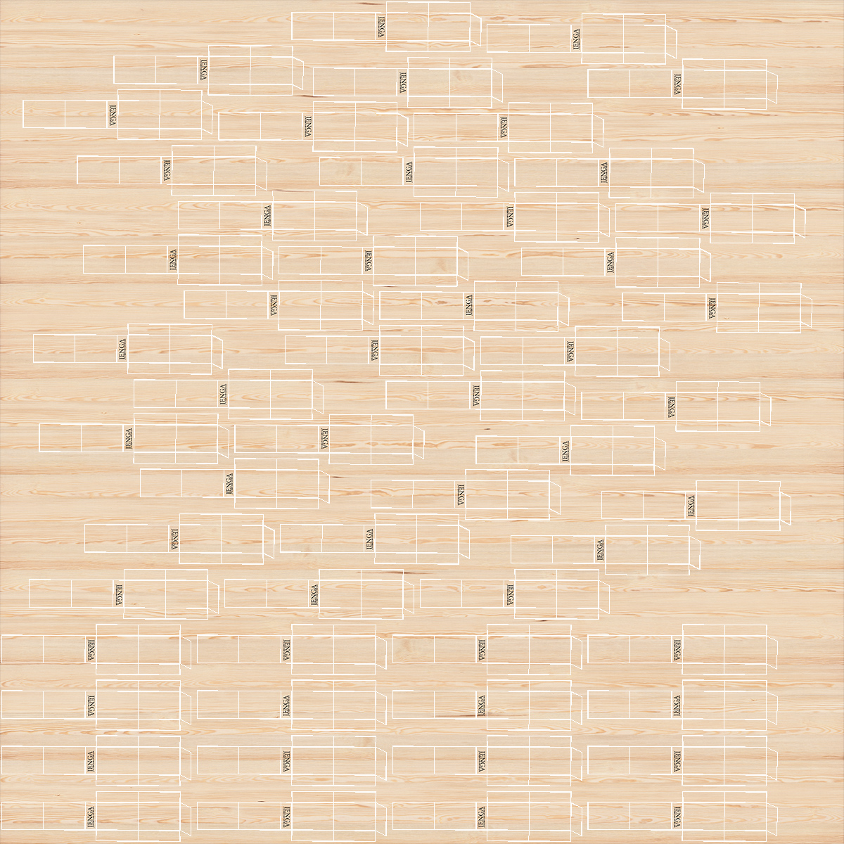 Jenga Falling Tower 3D model